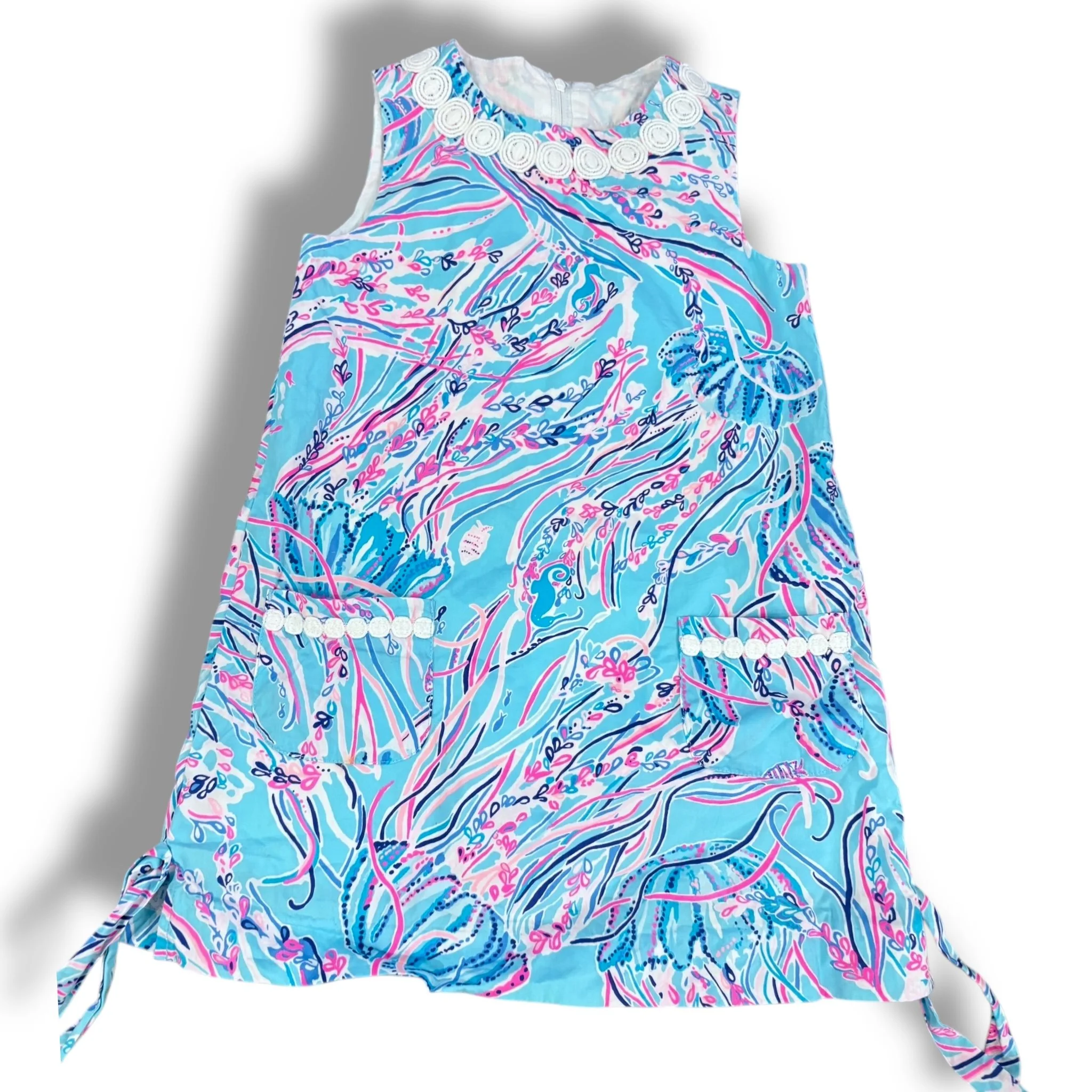 Size 5 Lilly pulitzer aqua/pink/purple jelly fish shift dress