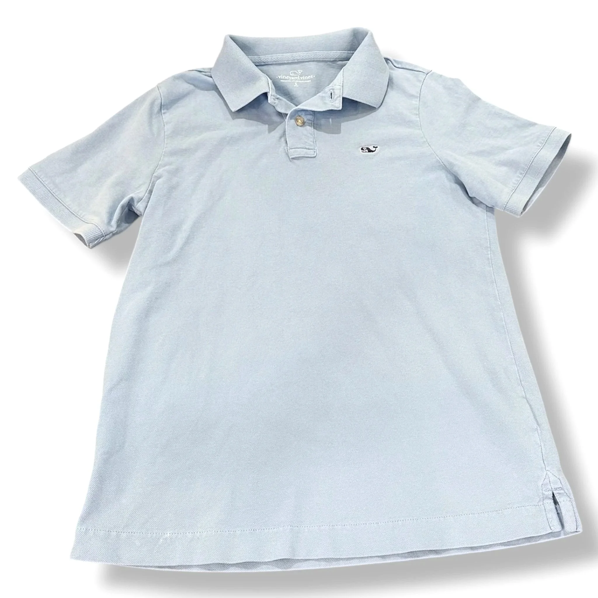 Size 8-10 Vineyard vines light blue pique polo