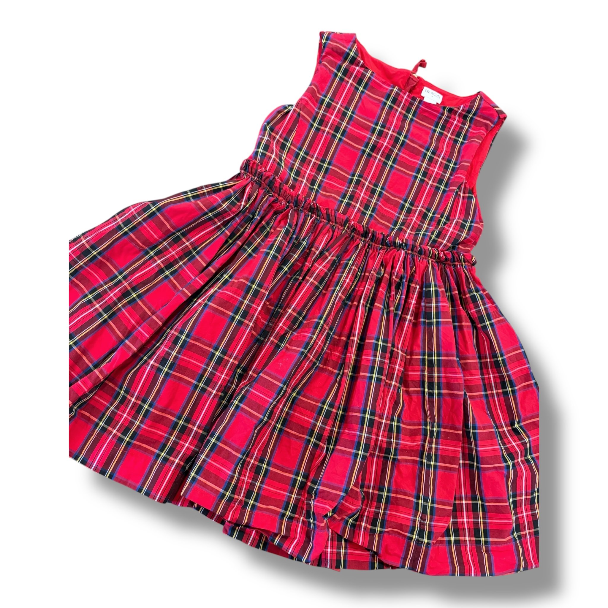 Size 10 Crewcuts red tartan plaid tank dress