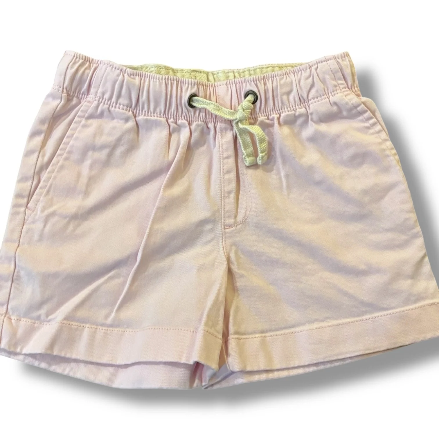 Size 5 Crewcuts pink drawstring chino shorts