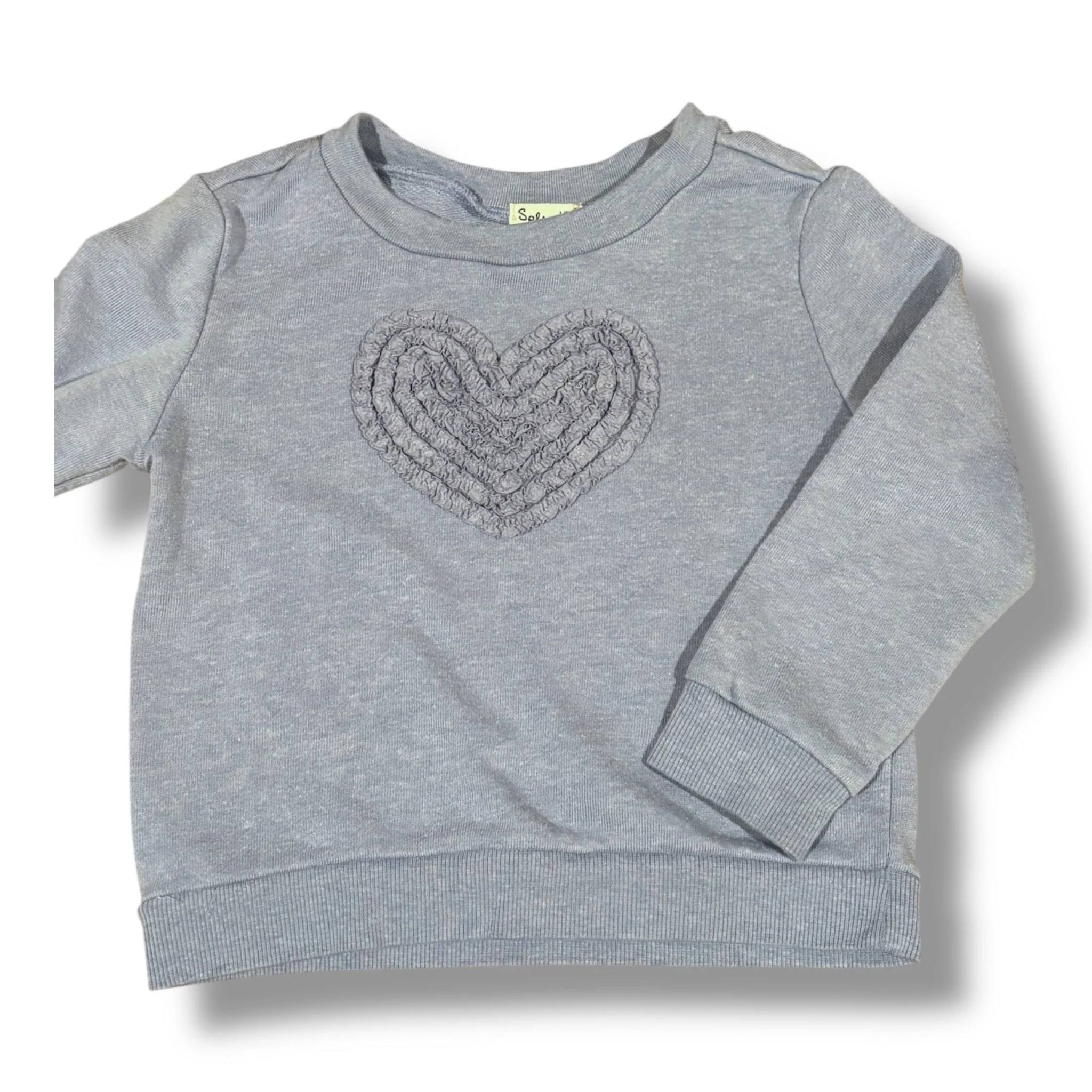 Size 3 Splendid dusty purple sweatshirt w/ heart applique