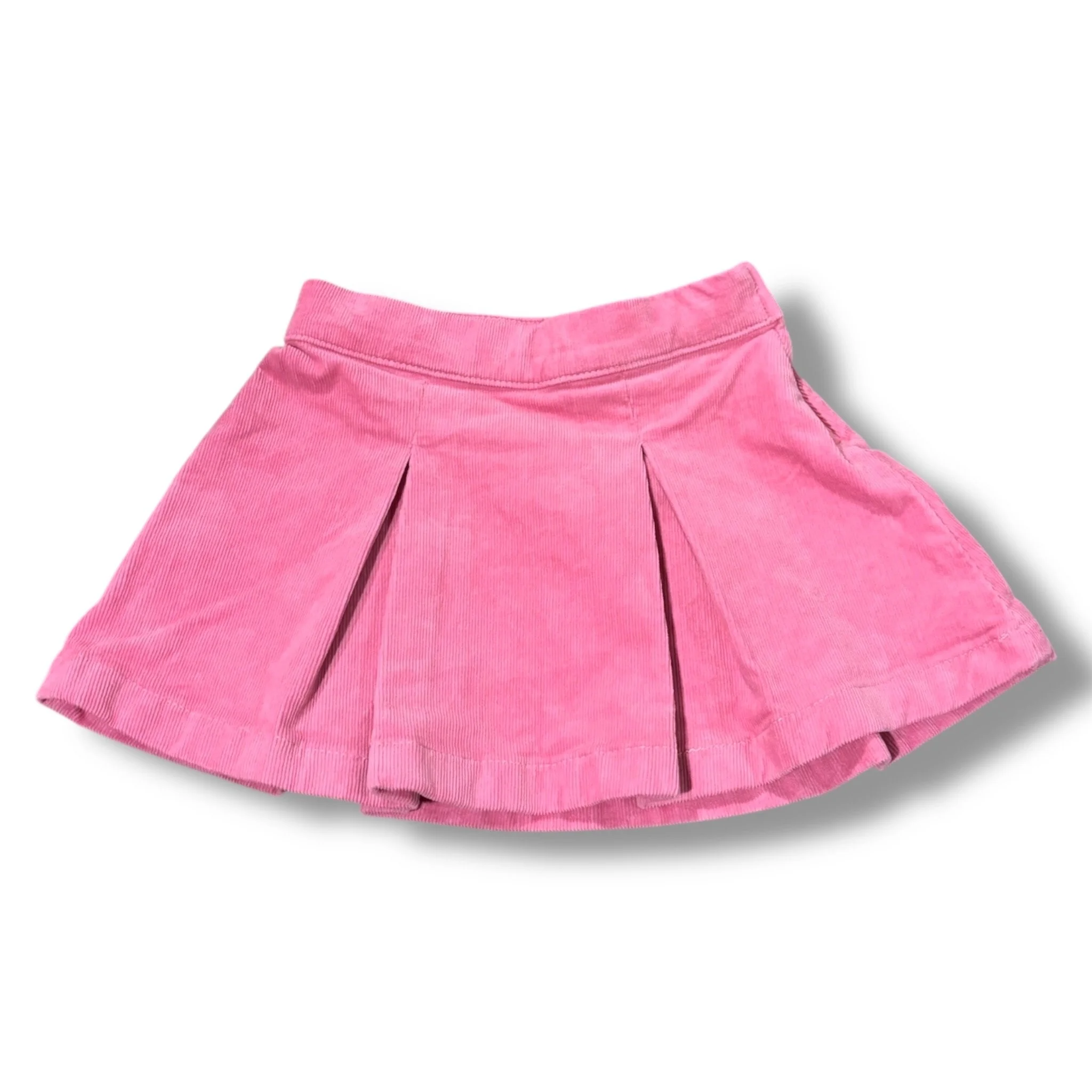 Size 3 Crewcuts pink corduroy pleated skirt NWT