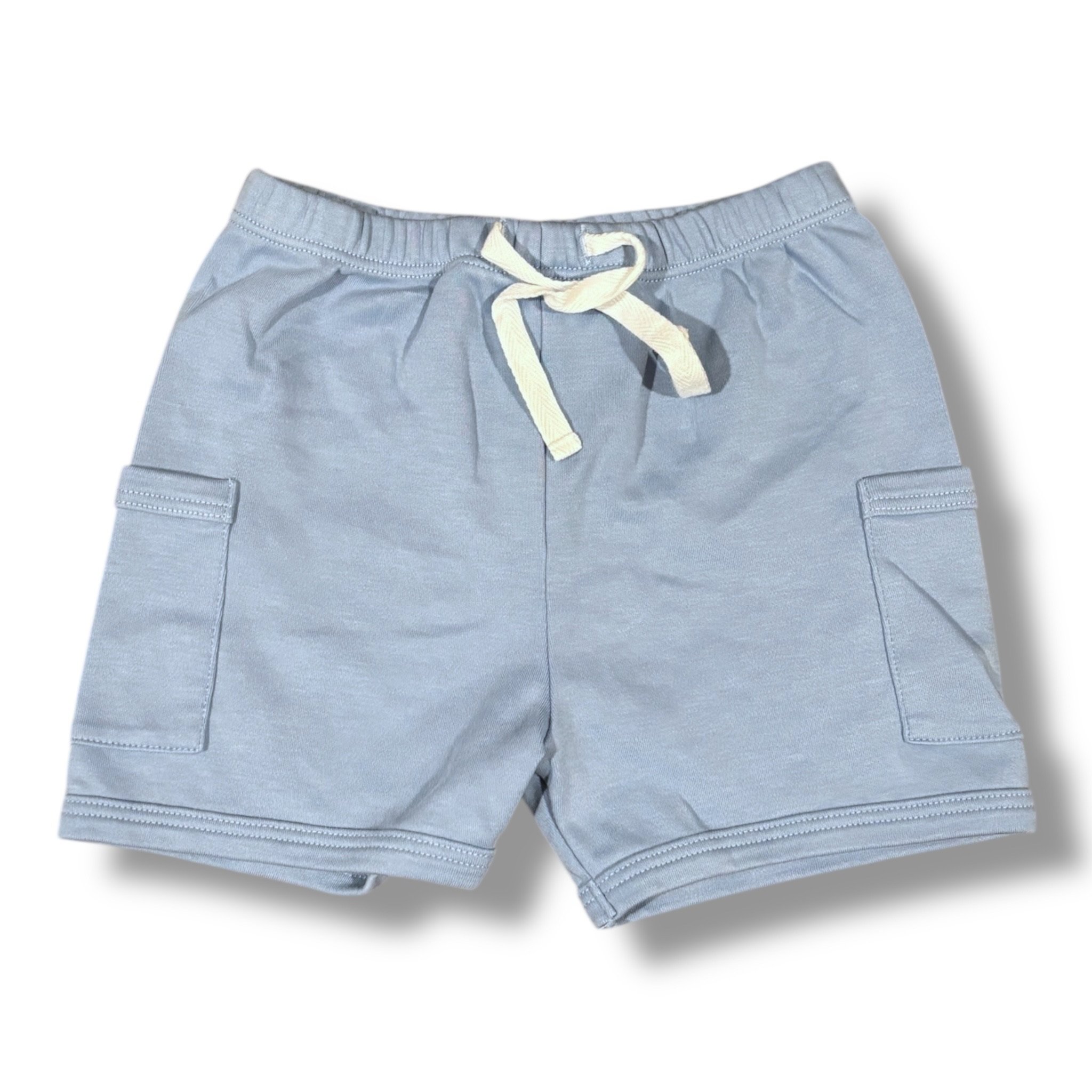 Size 18 month Bella Bliss light blue Pima cotton shorts w/ side pockets (faux draw-string)