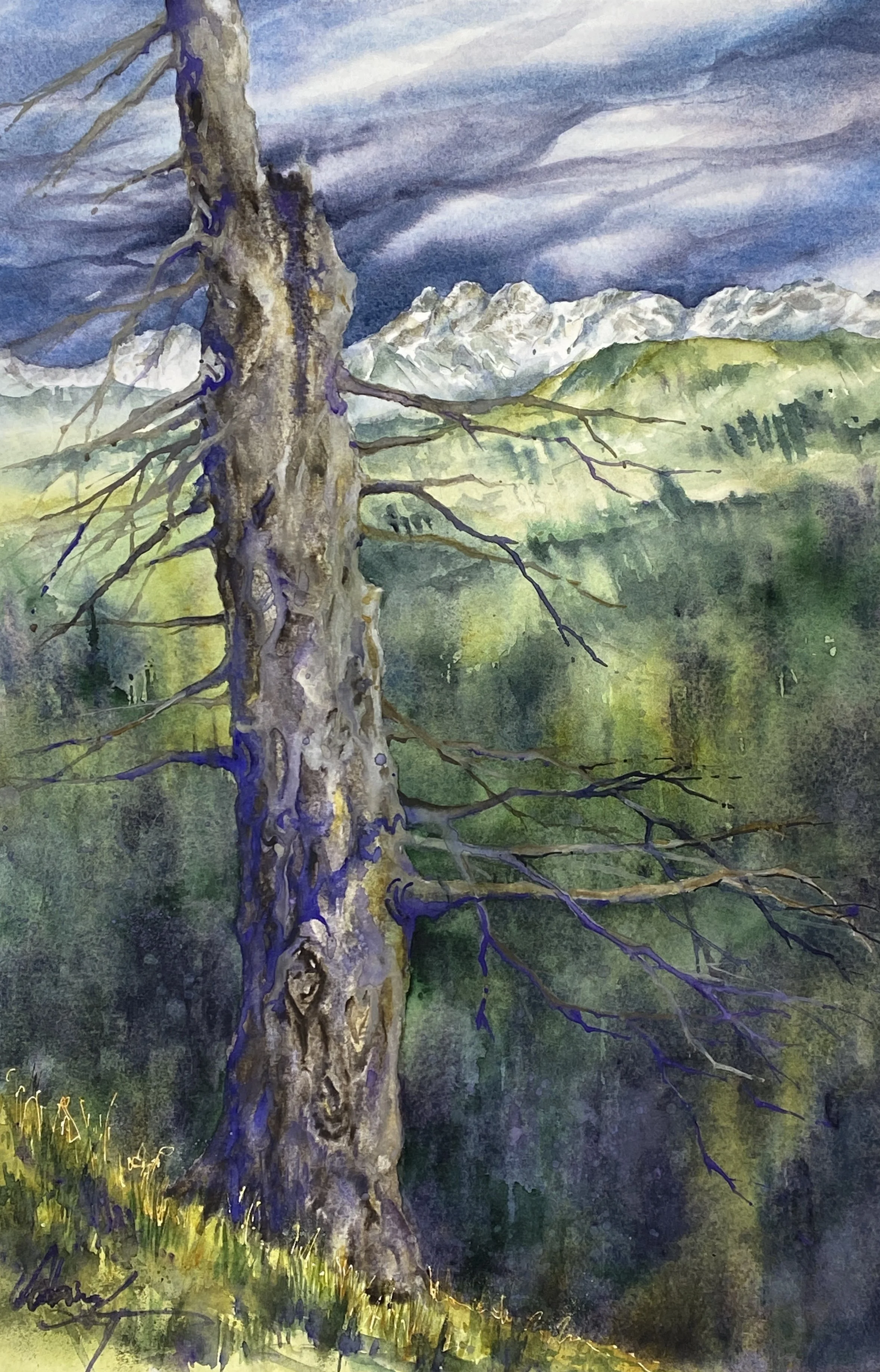 Auf dem Weg zum Besler, 2020, Aquarell