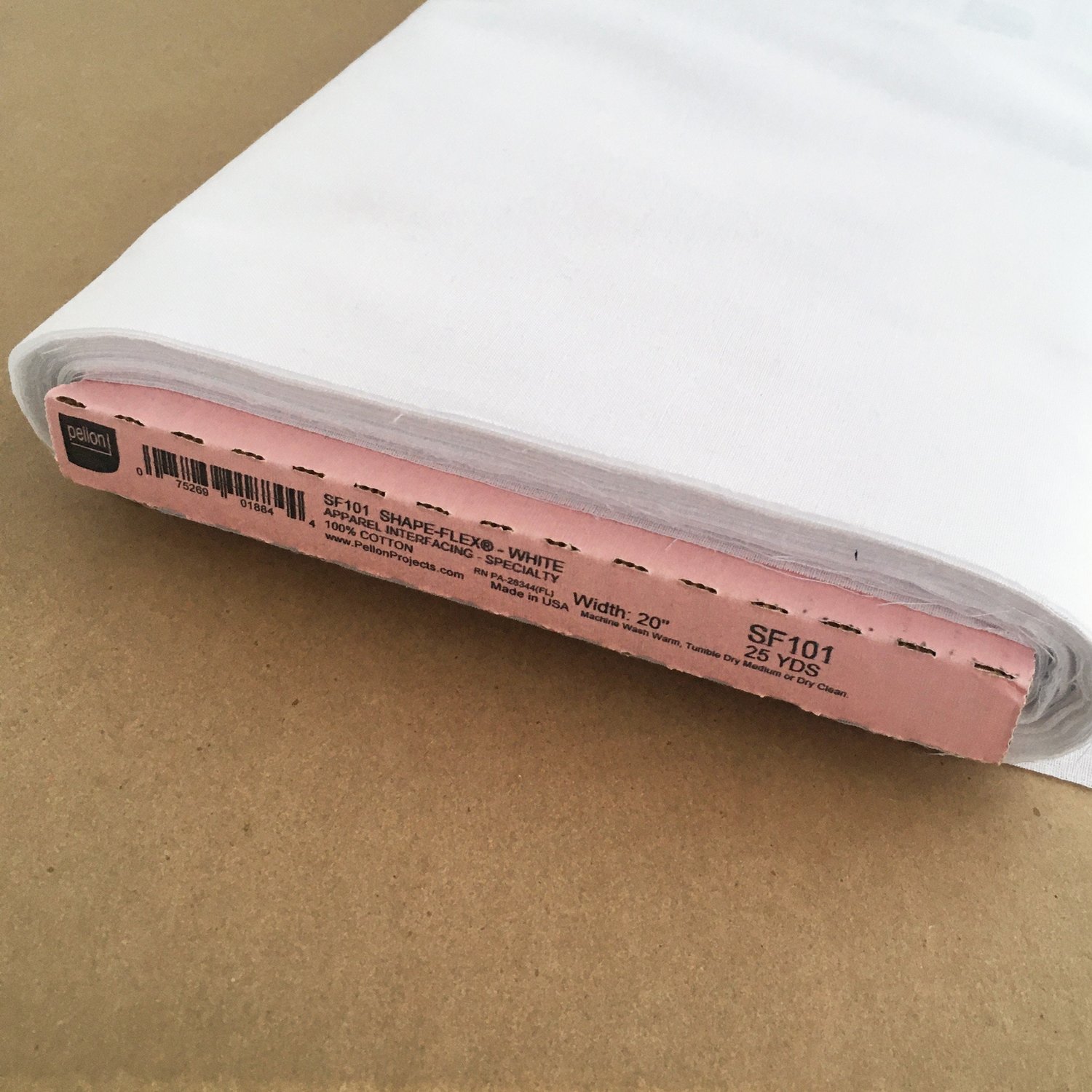 Sheer Fusible Interfacing White 20 Inches Wide Pellon 180 Knit-n-stable  Made in USA Acid Free 100% Polyester Machine Wash Normal 