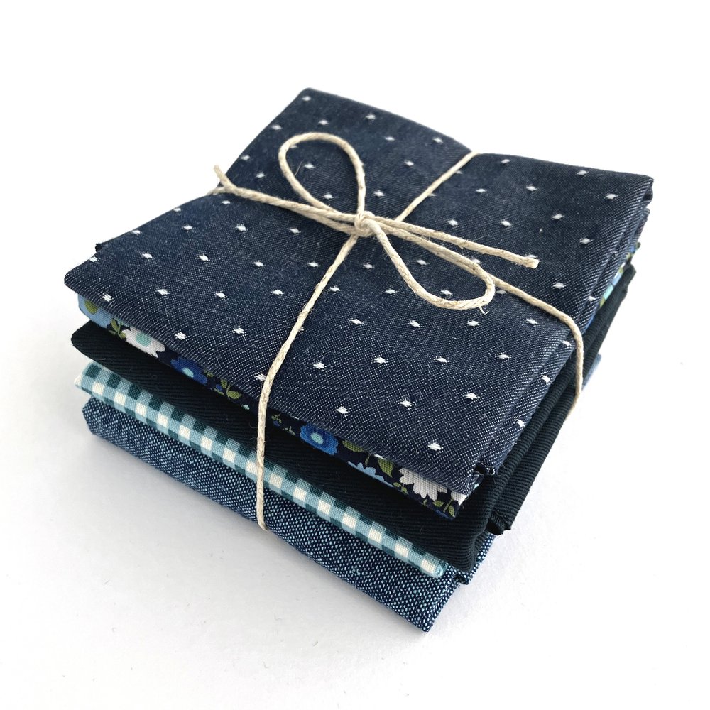 Meander Tiny Square Dot 24586 Navy - Moda Fabrics - Squares Blue - Qui –  Cute Little Fabric Shop