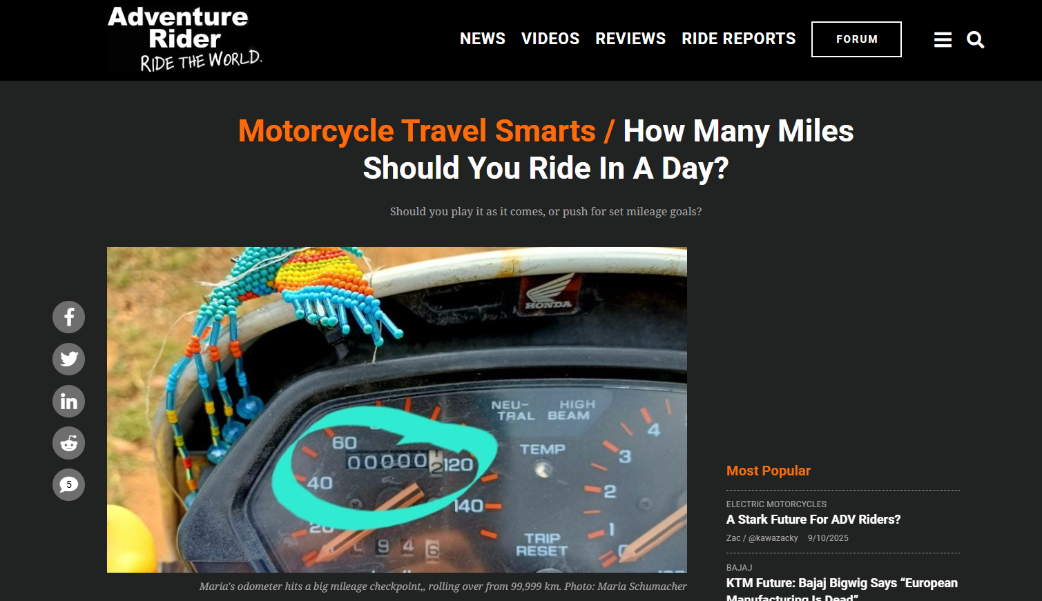 HOW MANY MILES SHOULD YOU RIDE IN A DAY? - 
Adventure Rider is an internationally popular
website and forum about all things Adventure Motorcycling - September 2025