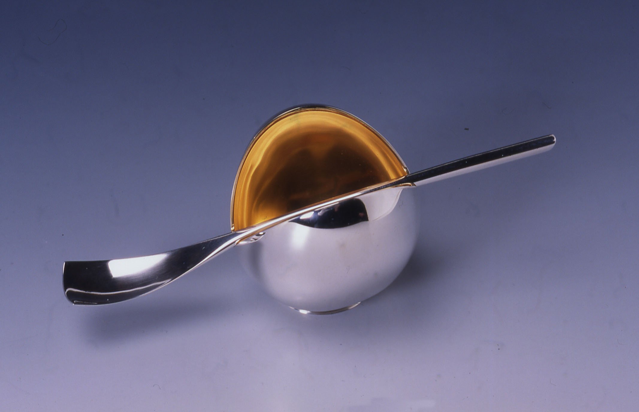 Salt Cellar, Silver & Gold plate