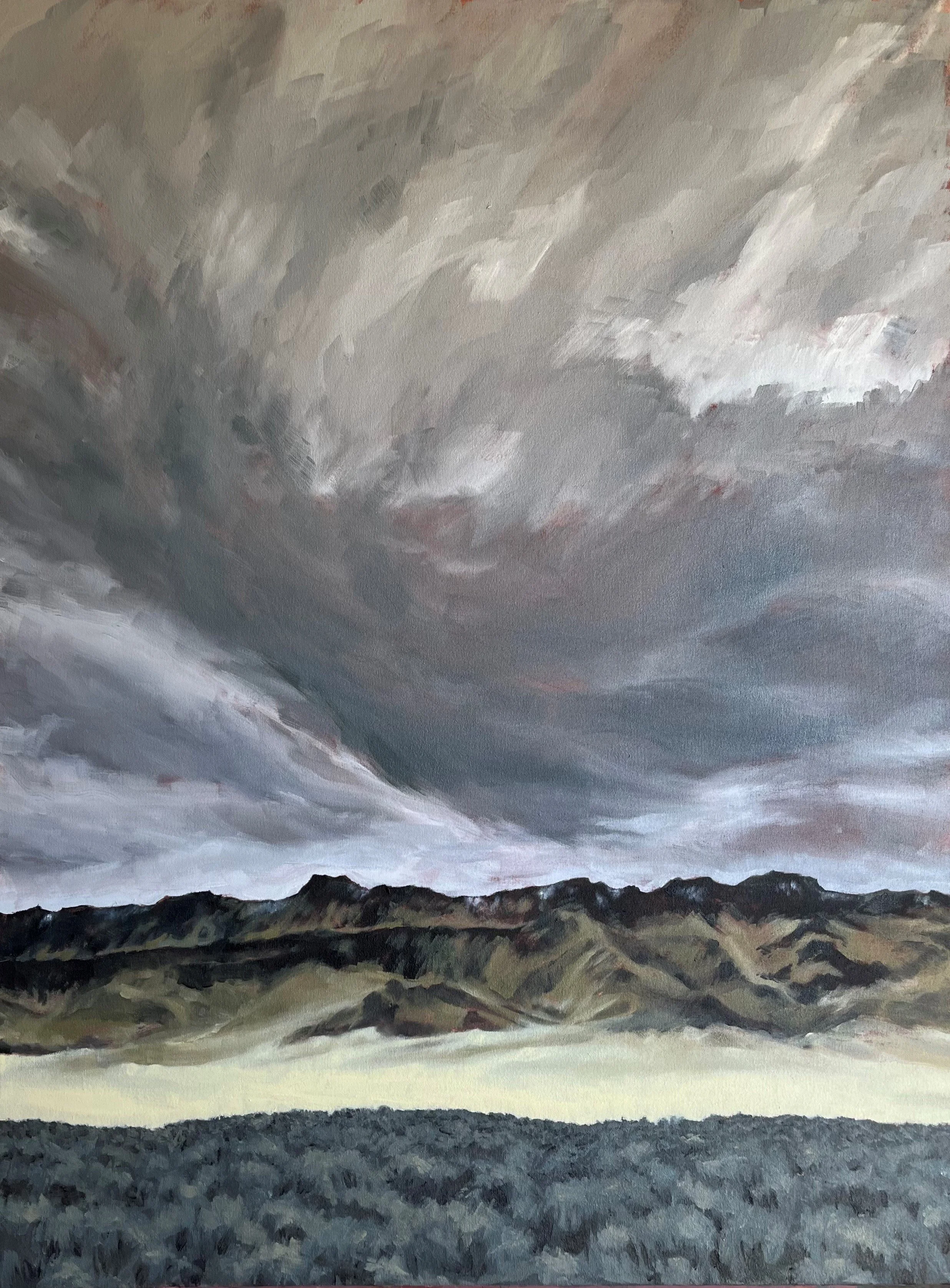 Near Battle Mountain, oil on canvas, 40 x 30, 2025