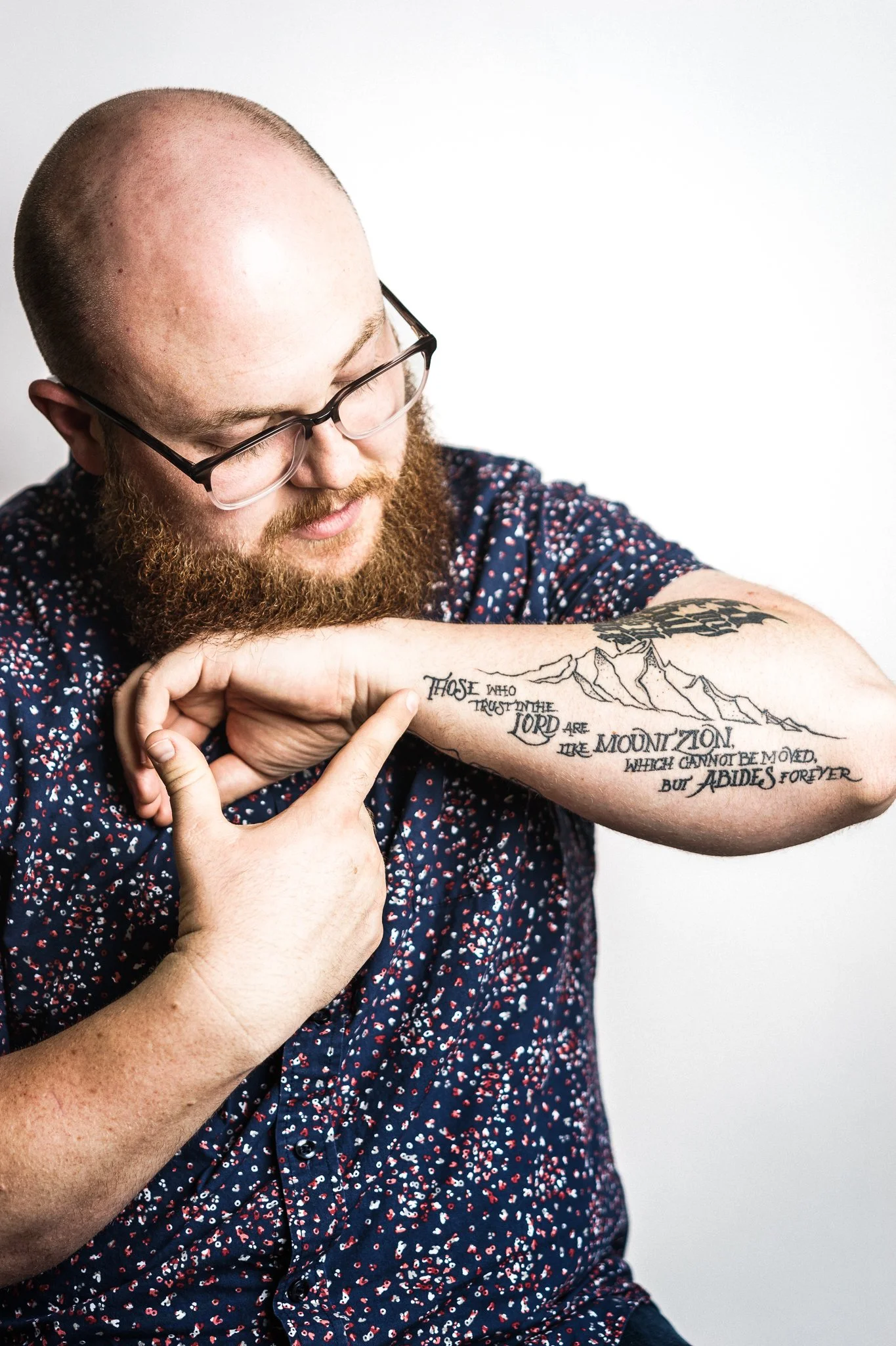 “Tattoos, for me, are symbols. Every tattoo that I have represents a season in my life. All of these, when I look at them, remind me of something I need to be reminded of. It keeps me accountable.”