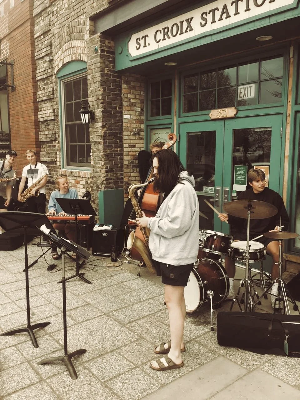 Busking in Canal Park, June 2021