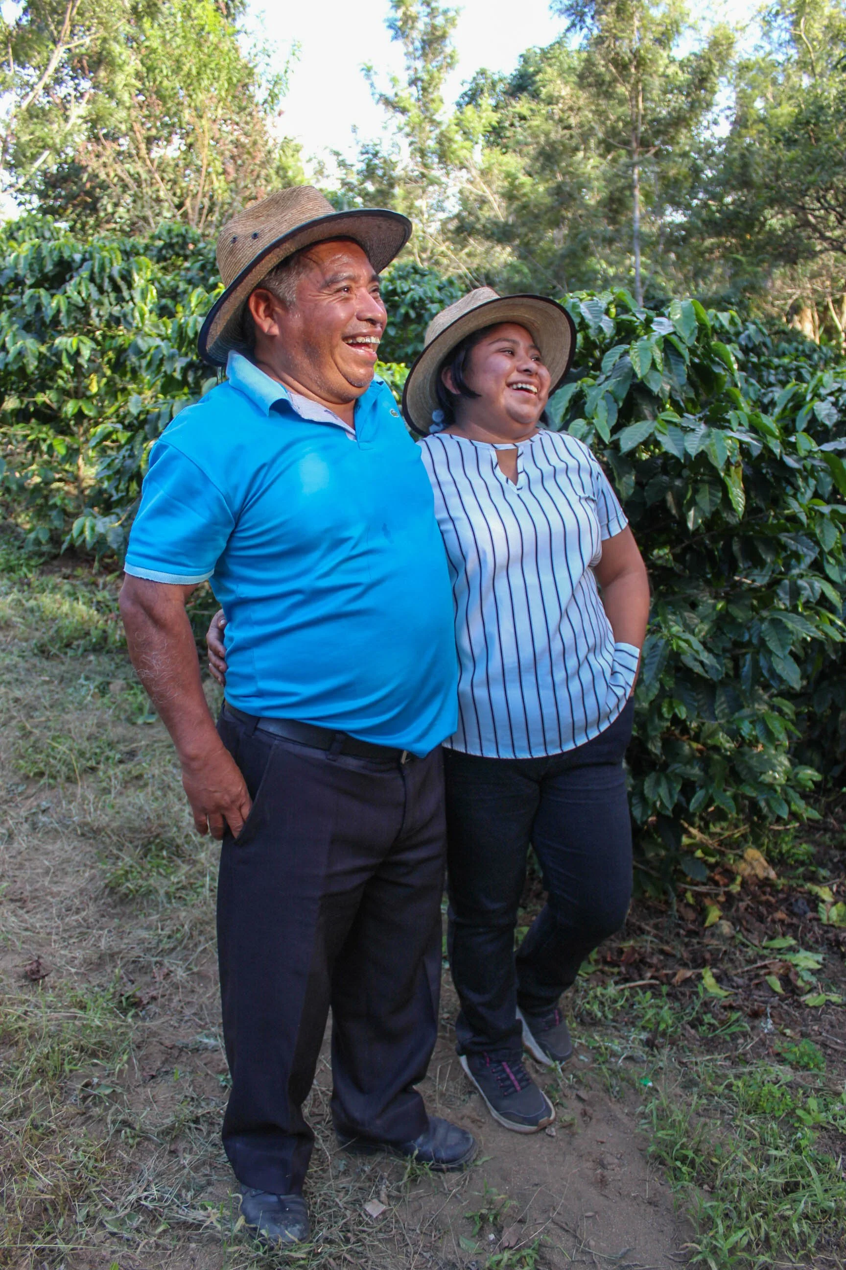 Father and daughter coffee producers at fields | supporting more than coffee through providing knowledge exchange opportunities