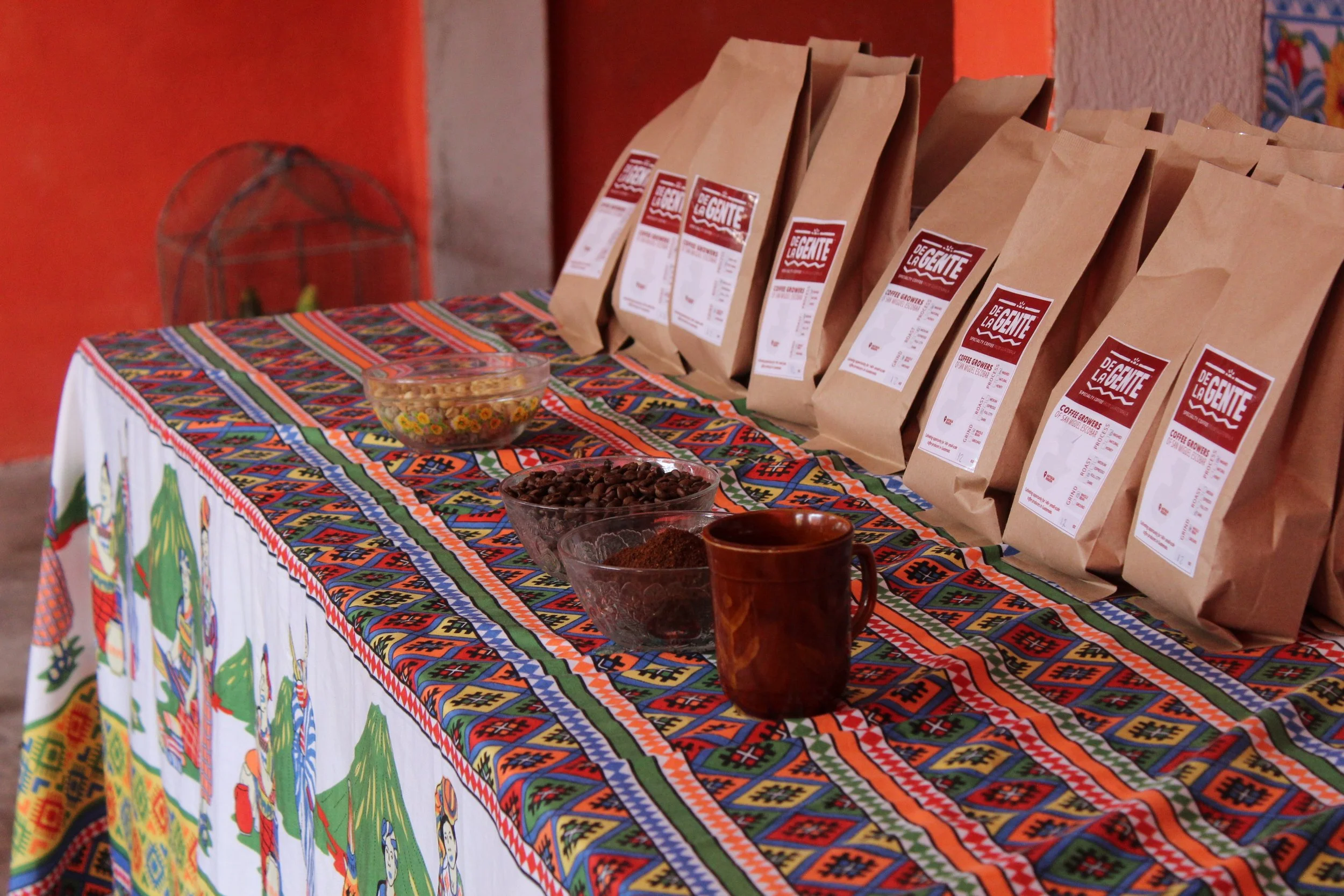 Bags of Guatemala single origin roasted coffee