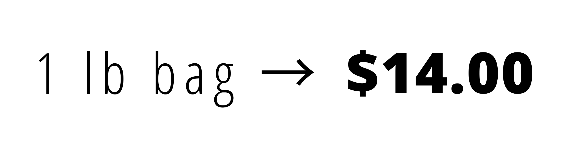 1 lb bag price