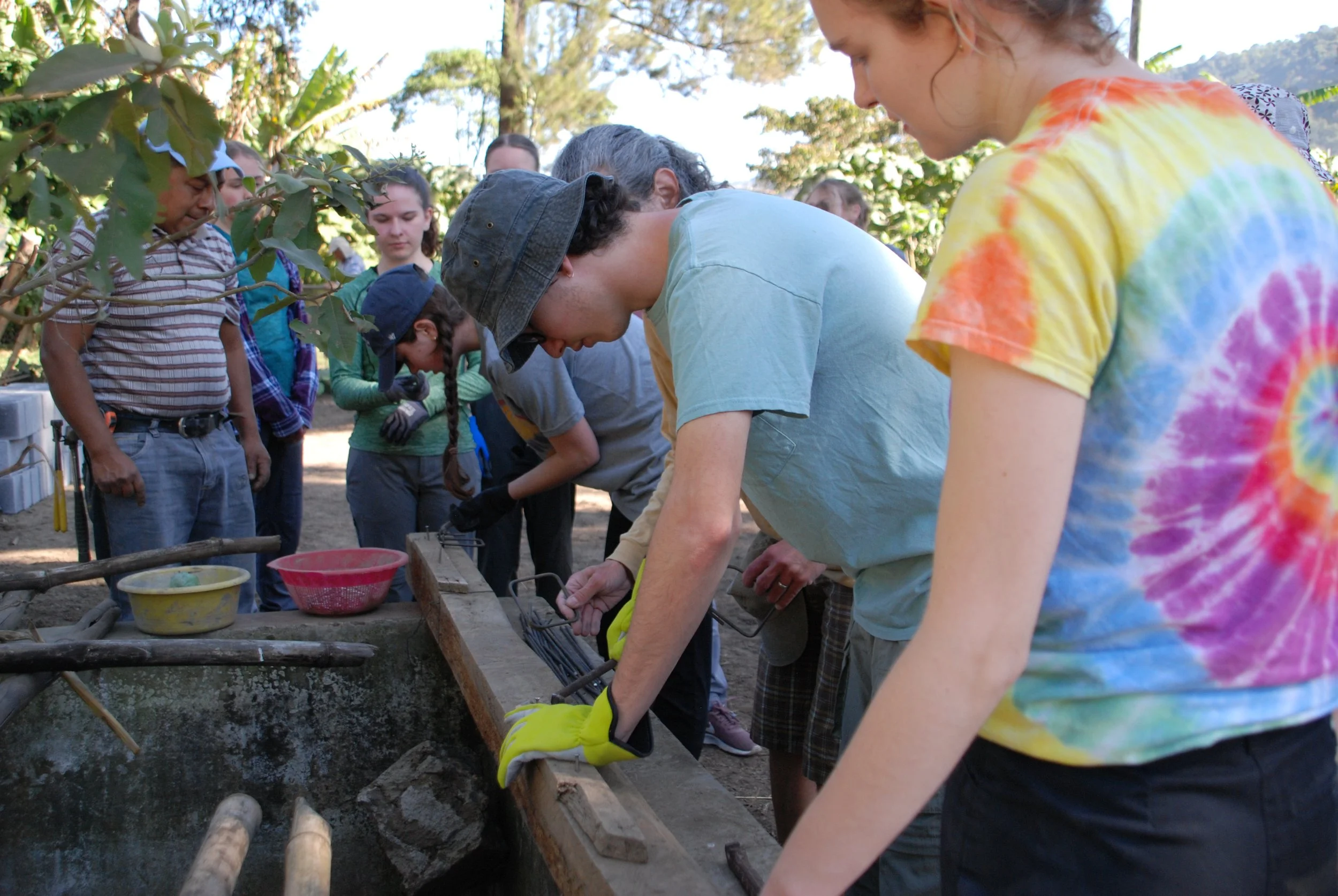 Service Learning Program - students at construction project