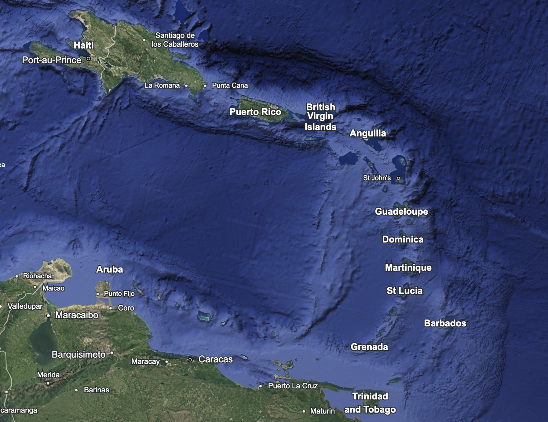 Guadeloupe.  In the Lesser Antilles. 