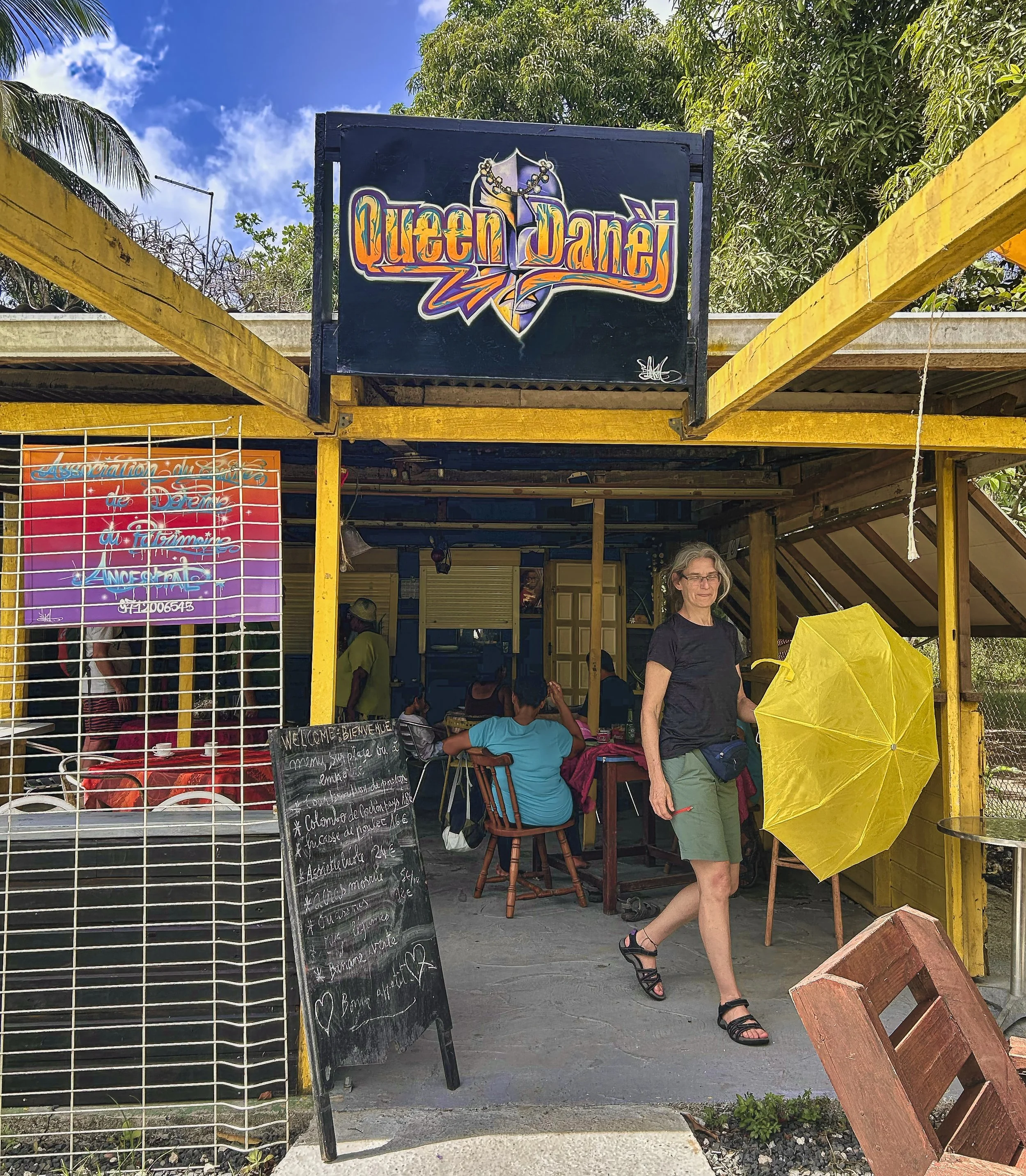 Cafe on the Petite Canal.  Beside the long walk from ship to sale. 