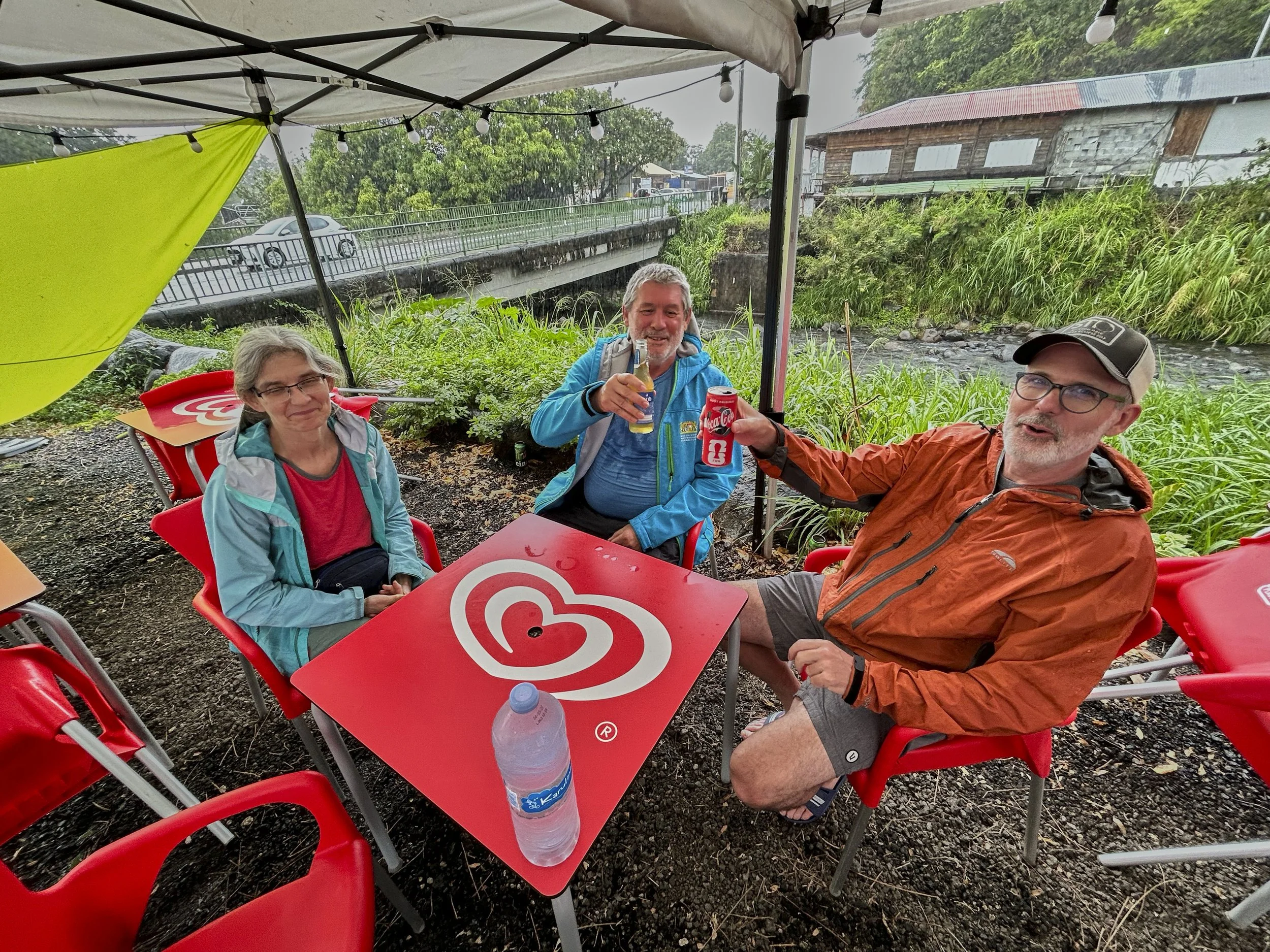 On Basse Terre, there were torrential tropical downpours most afternoons.  