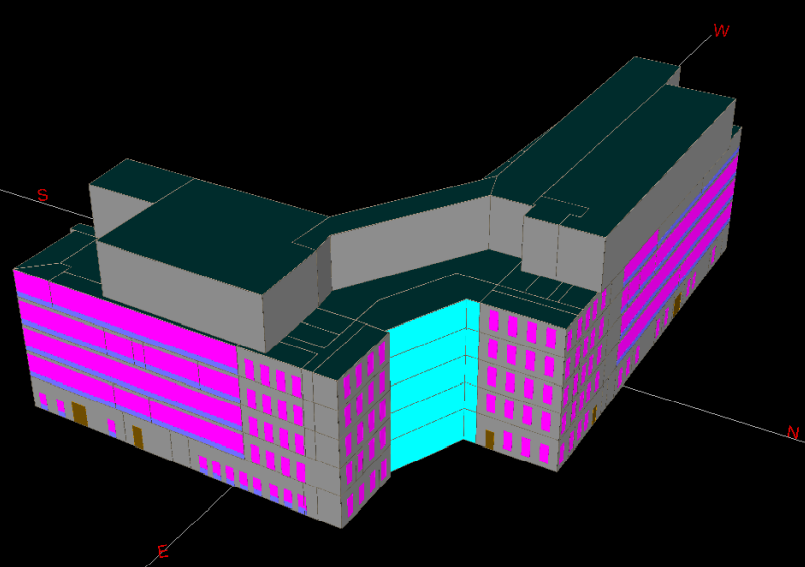 eQUEST® Rendering of the University of Massachusetts, Boston, Integrated 
Science Complex (ISC) 