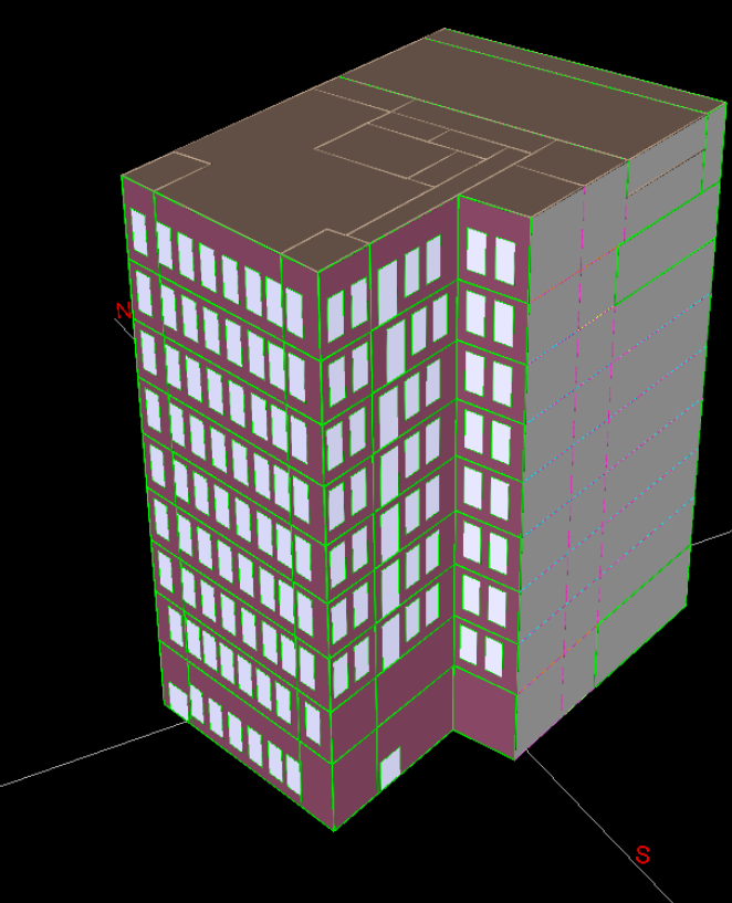eQUEST® Rendering of the RGV Building in Boston, MA