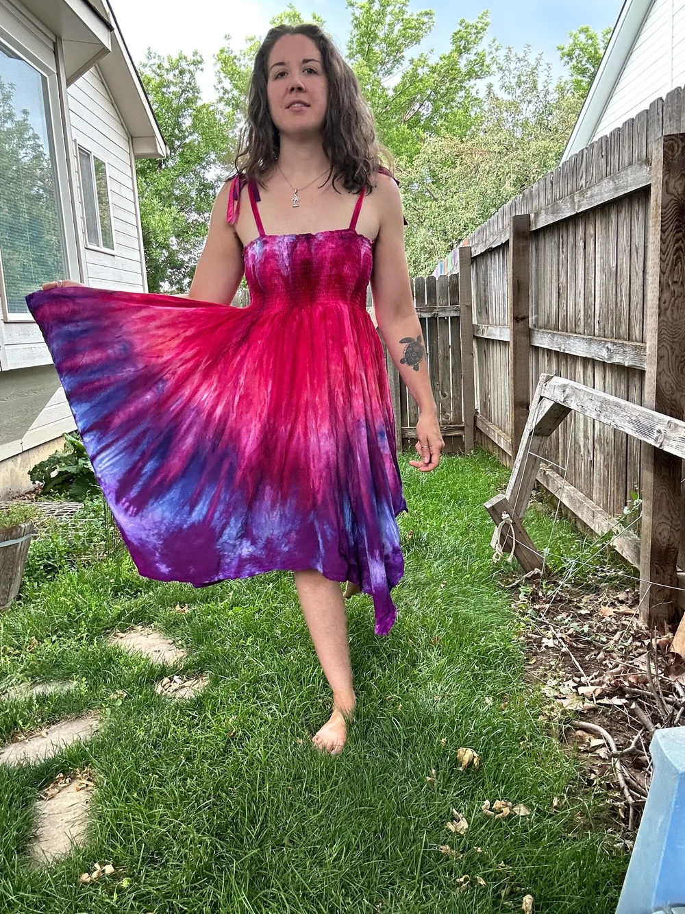 fitted lace wedding dress Tie-Dye Dress – Antoushka main image 0
