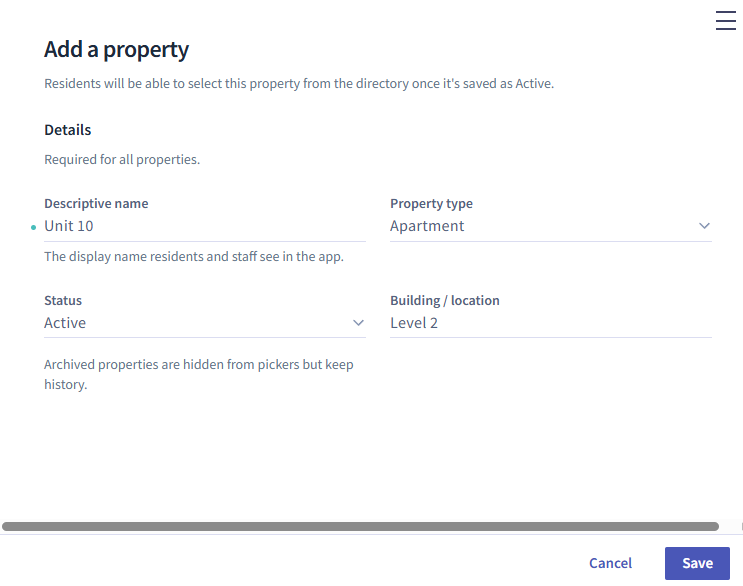 Adding a property