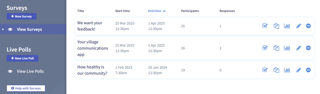 Submit surveys on behalf of your residents