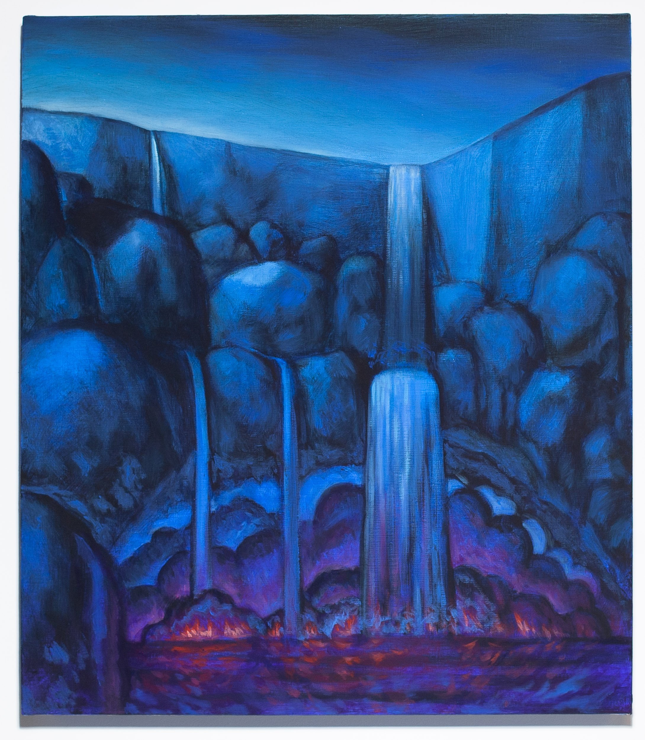   Blue Falls   oil on canvas  22X19 inches  2022 