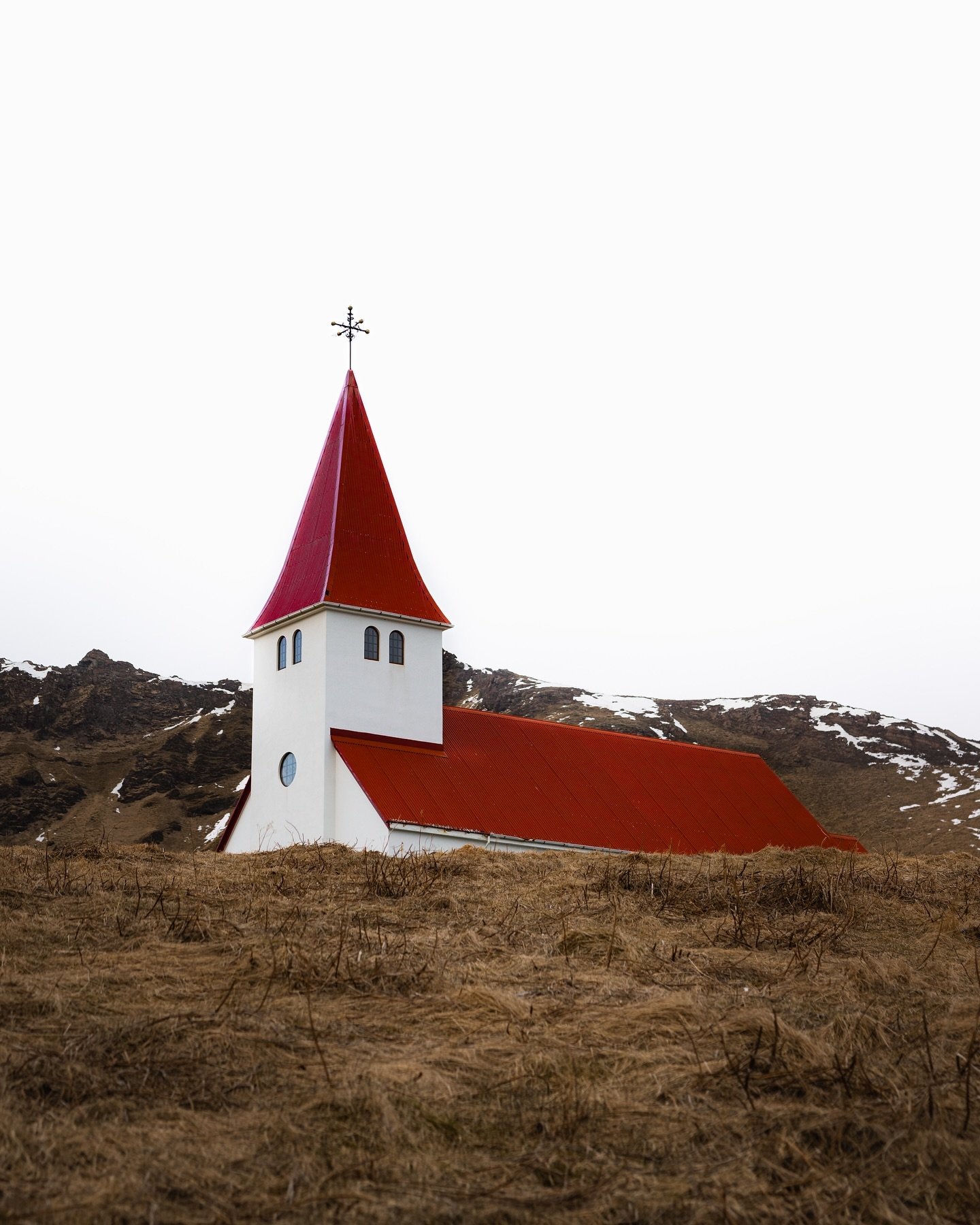 V&iacute;k i Myrdal Church // A sight to behold in the peaceful village of Vik. Just this little church situated on top of a hill, offering beautiful views of this southern coast village. 

#iceland #icelandtravel #icelanders #icelandtrip #vik #icela