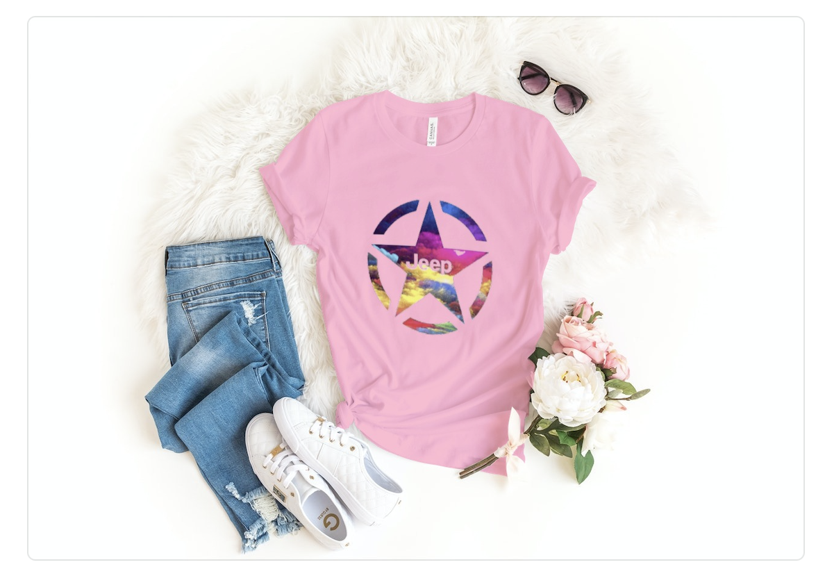 Rainbow Jeep png sublimation printing, downloadable file