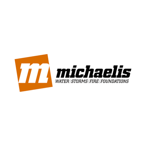 Michaels logo with the text 'Water Storms Fire Foundations' beneath it.