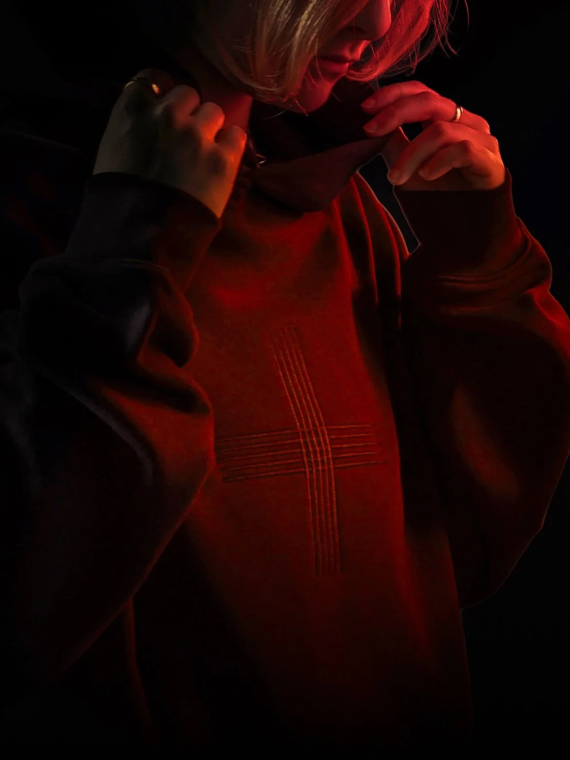 Our @chiggy.xyz on the big screen! Modelling the new Dark Mofo hoodies down in Hobart as part of her new role with DARKLAB 🥹