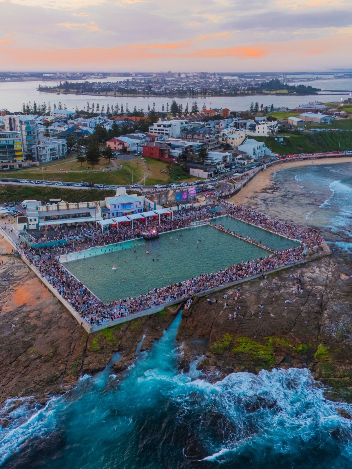 Sunset at the Baths. Tonight at SOAK with @newannual ft. @hermitude &amp; @claireohbehave 🌊
