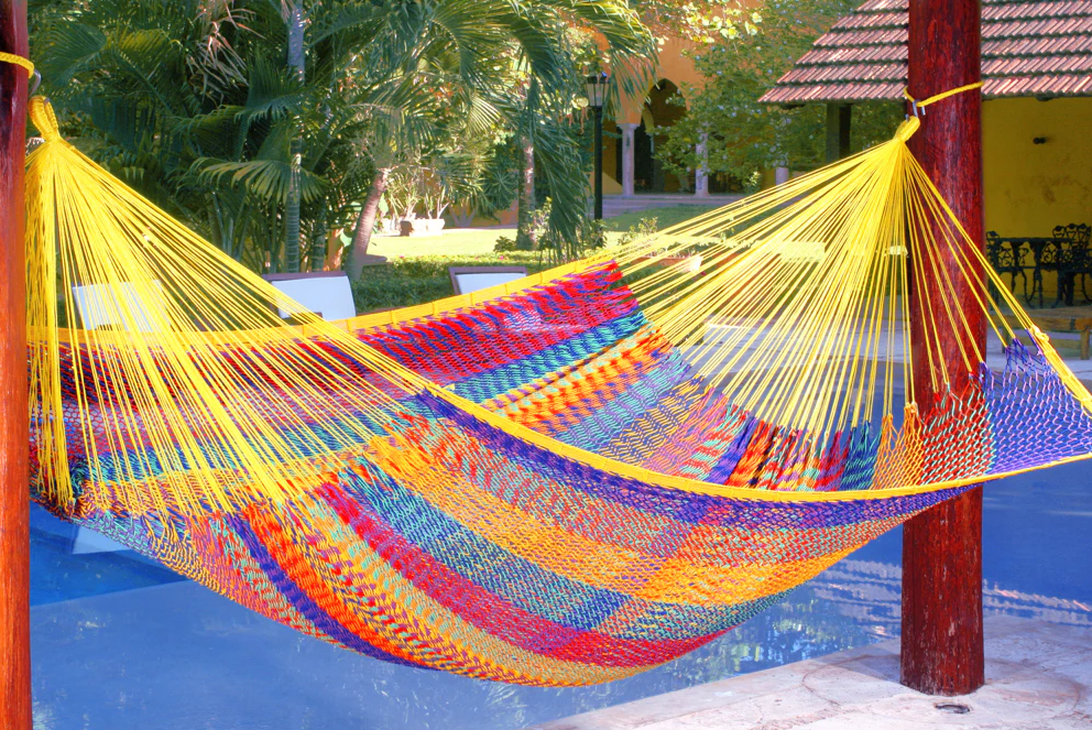 Outdoor Cotton Mexican Hammock - Confeti