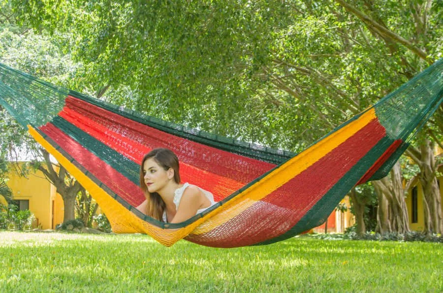 Outdoor Cotton Mexican Hammock - Imperial