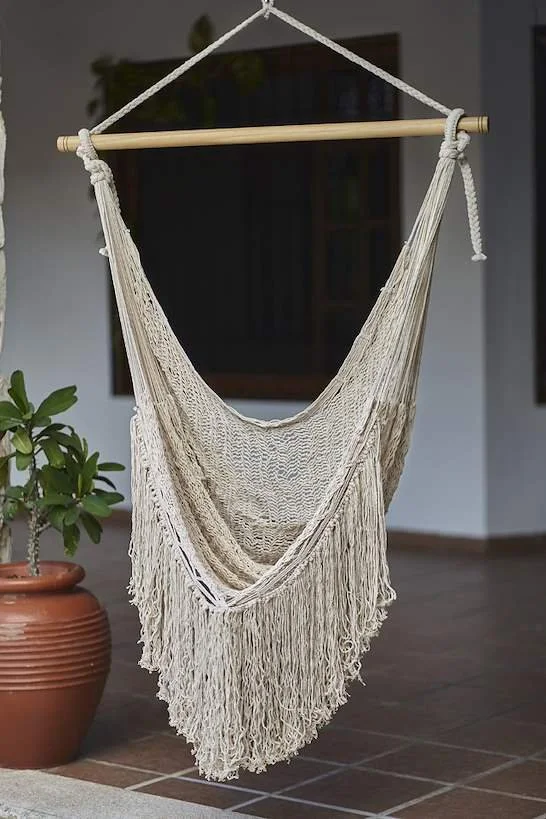 Handmade Mexican Hammock Chair - Cream.jpg