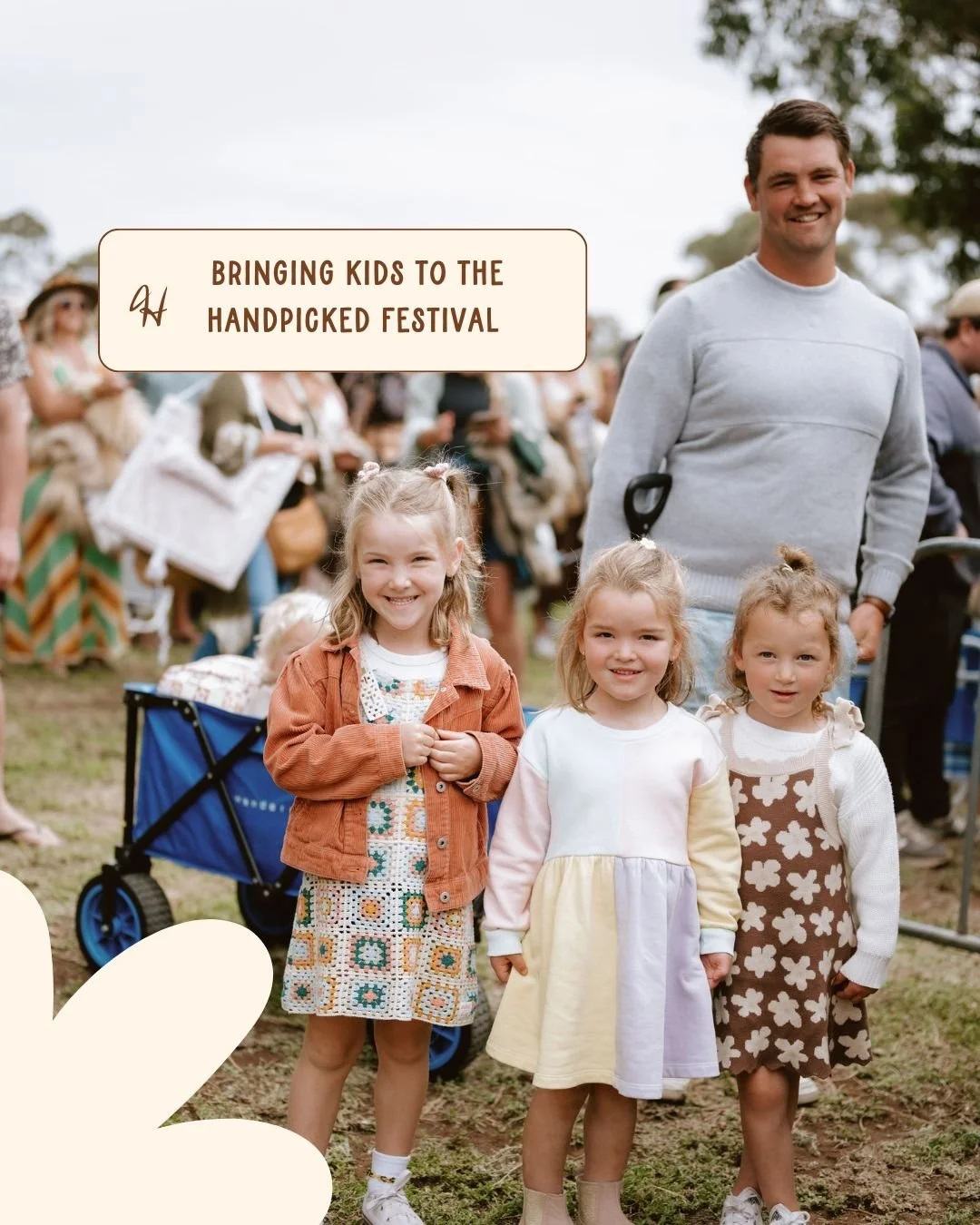 We love seeing families come together to enjoy Handpicked Festival! If you&rsquo;re bringing your little ones or teens along, here&rsquo;s everything you need to know:

👶 Kids Tickets:
Ages 3&ndash;12: Kids Festival Pass required
Ages 12+: full tick