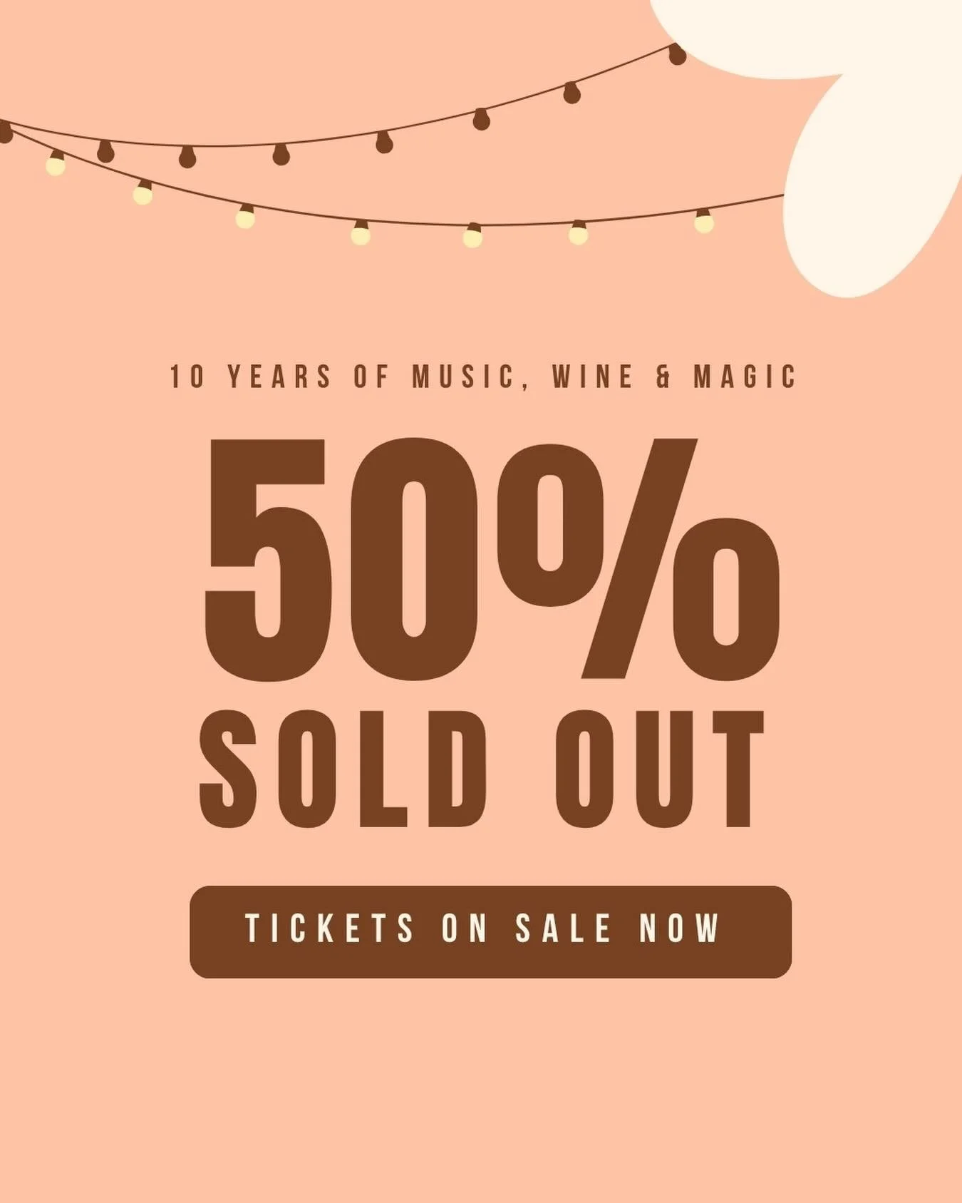 We&rsquo;re feeling very grateful today 🤍

Thank you to everyone who has already jumped on board for our 10th year.

Seeing so many familiar names and returning festival-goers come through has been pretty special.

✨ Tickets remain on sale.
🎶 Lineu