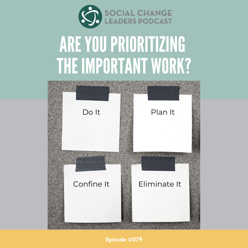 Ep. #079: Are you Prioritizing the Important Work?
