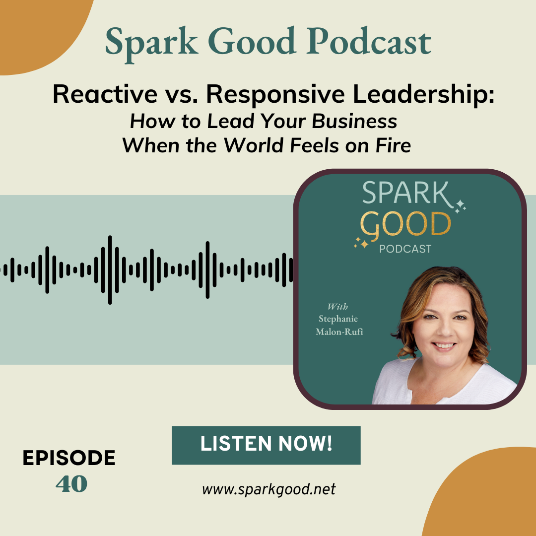 #40: Reactive vs. Responsive Leadership: How to Lead Your Business When the World Feels on Fire