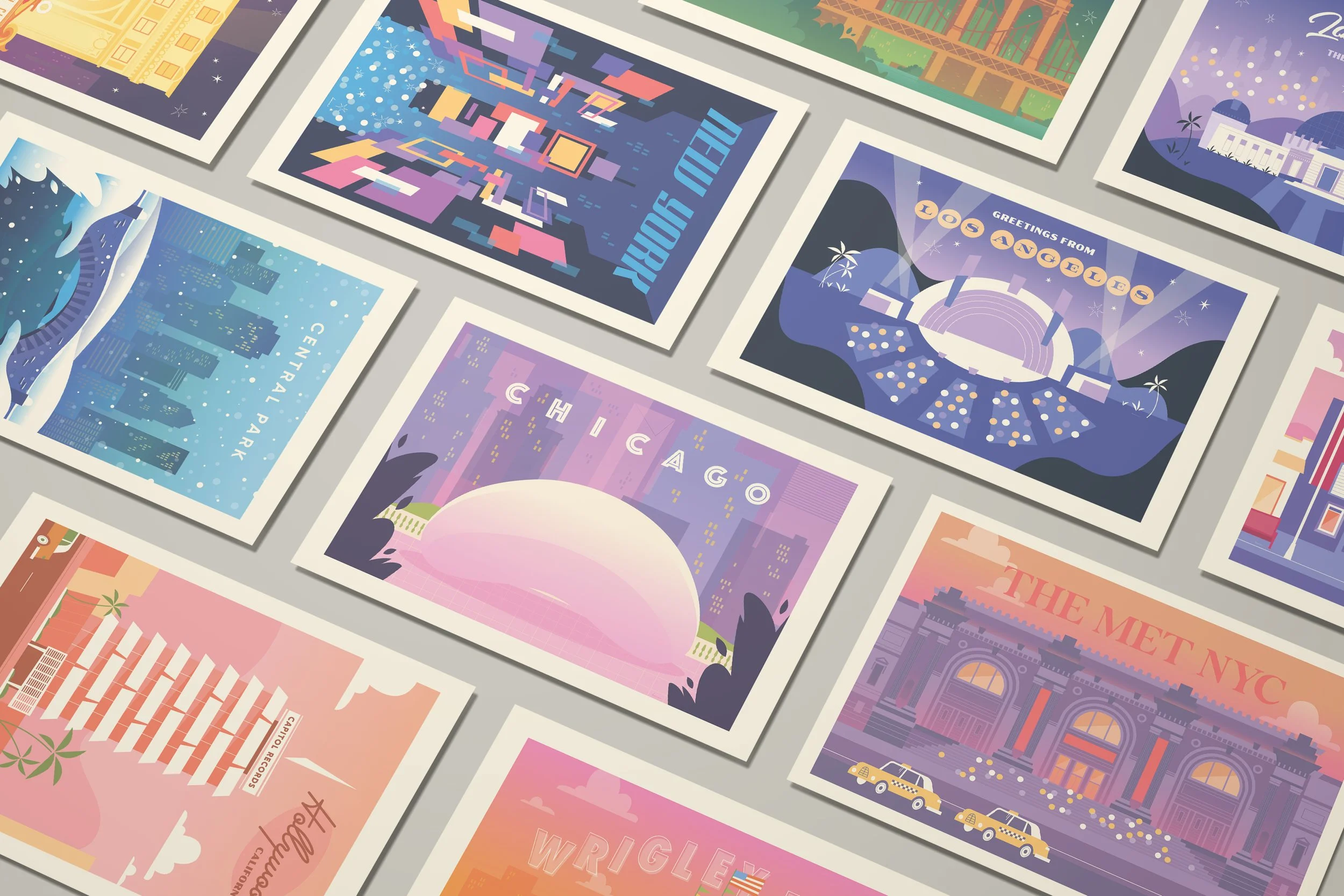 'Postcards From' Illustration Series
