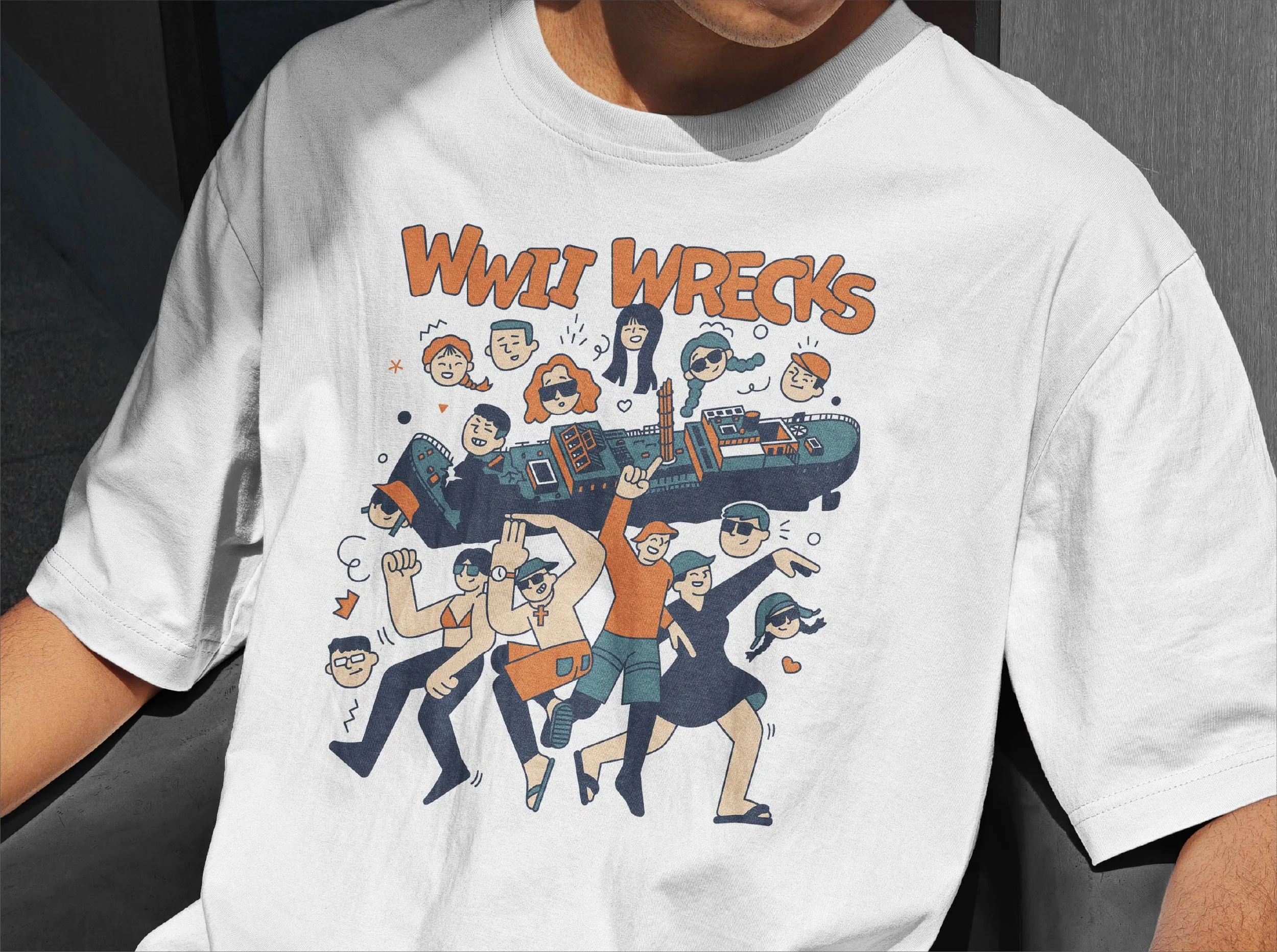 WWII Wrecks｜Commemorative T-shirt Design