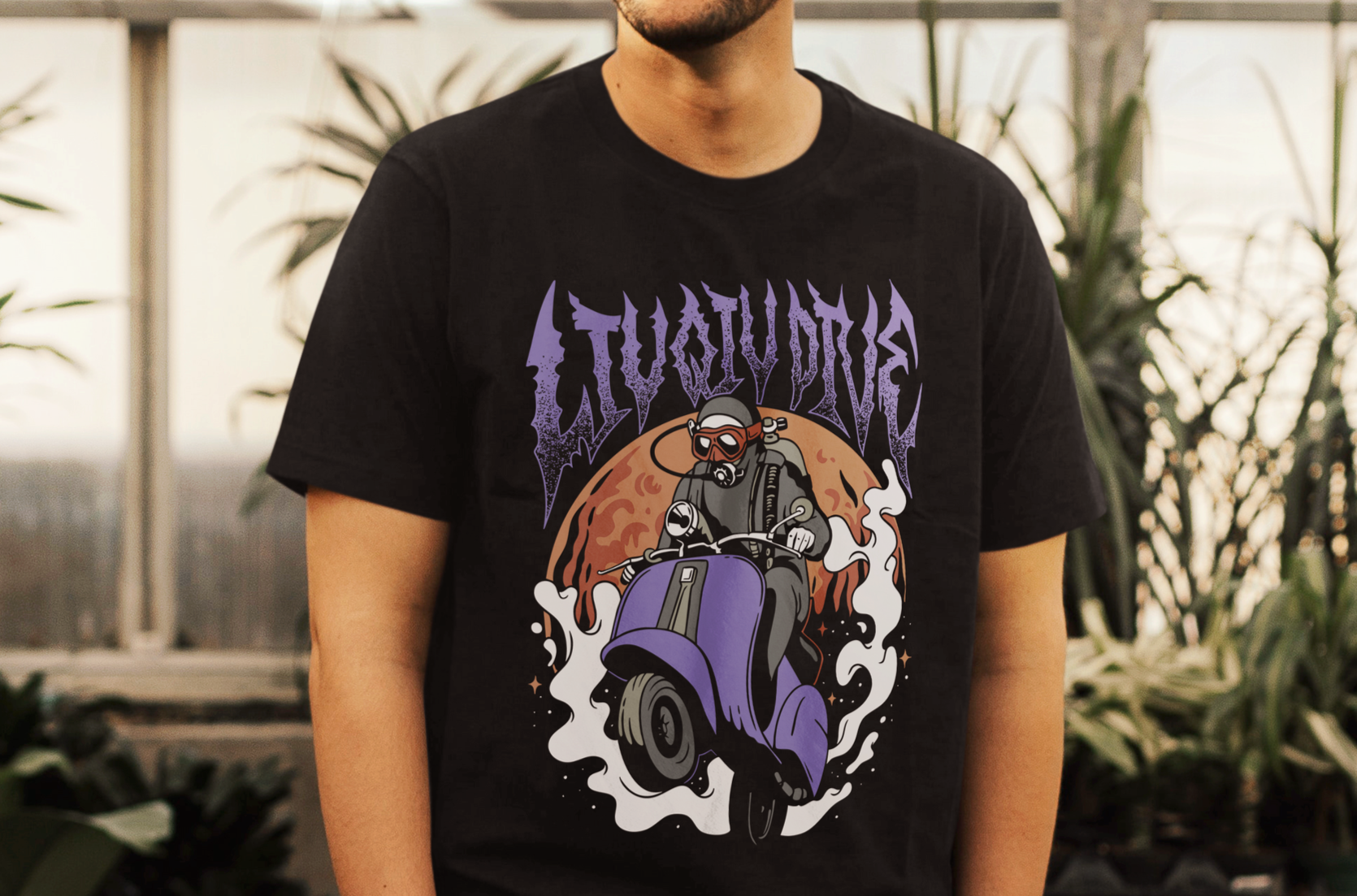Diver × Vespa Collaborative T-Shirt Design