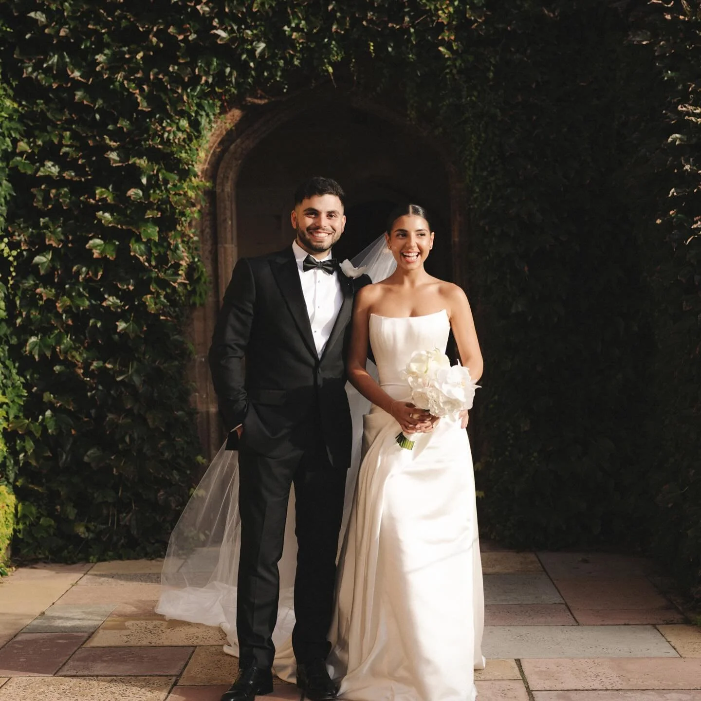 Dream couple on their special day 💍 ⁣⁣
⁣⁣⁣⁣
⁣⁣Lina and James booked in for the Triple White Treatment a week prior to their wedding - delivering up to 7 shades whiter teeth. ⁣
⁣⁣
⁣Congratulations! Loved treating you gorgeous people 🤍