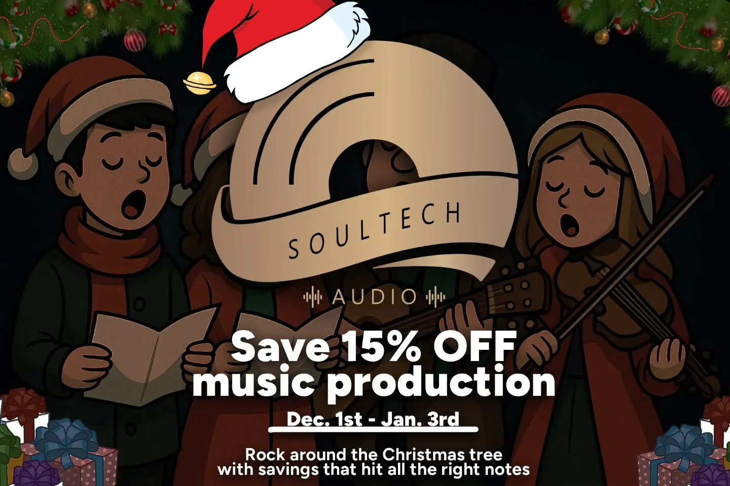 Book in for the holiday season and save 15% OFF our music production services☃️🎄

Applicable services include: Studio recording, instrumental production, mixing, and mastering

Book in through our website or via email, linked in bio