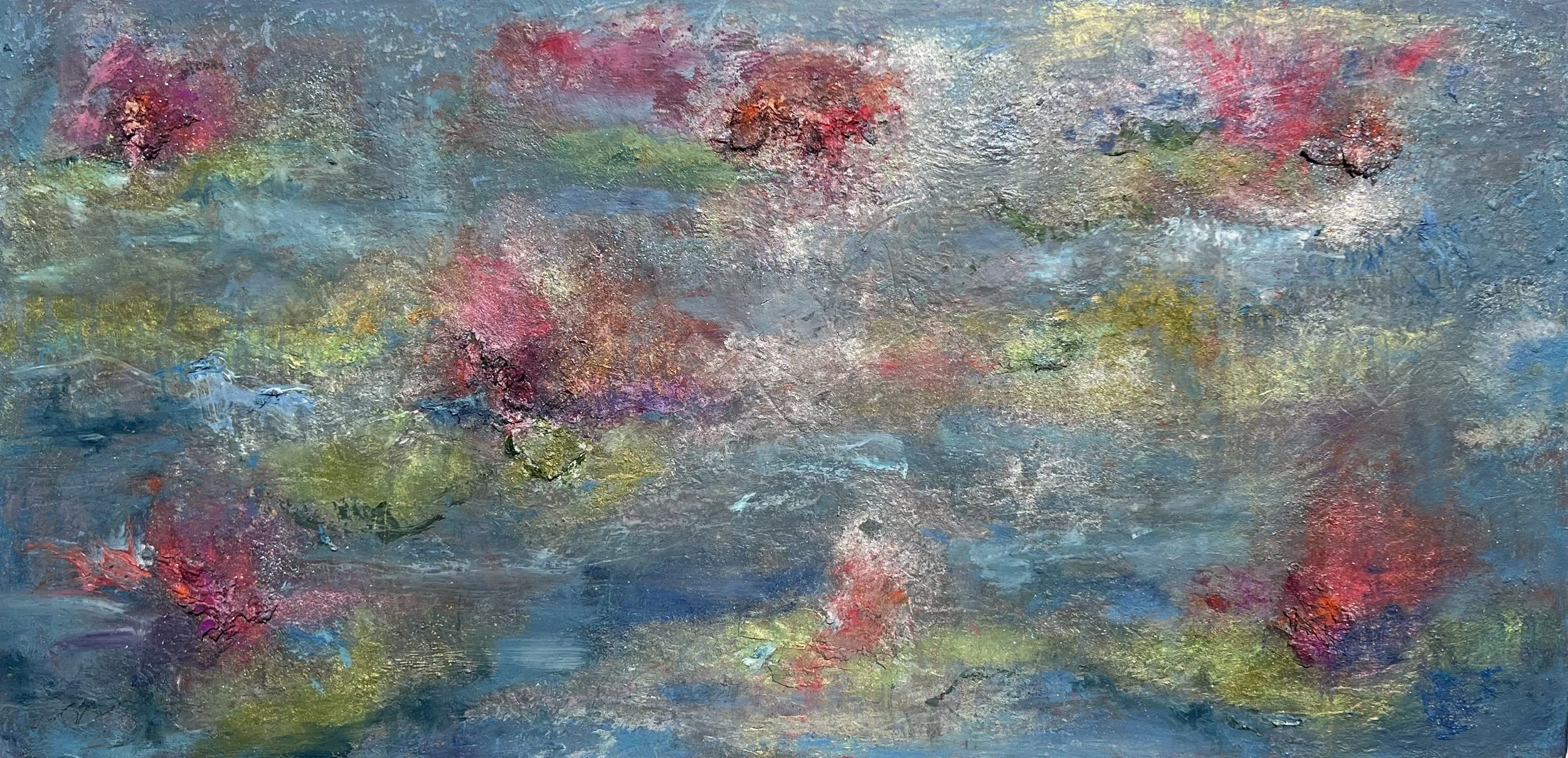 Dreaming in French, Oil on Wood Panel, 
24" x 48" 