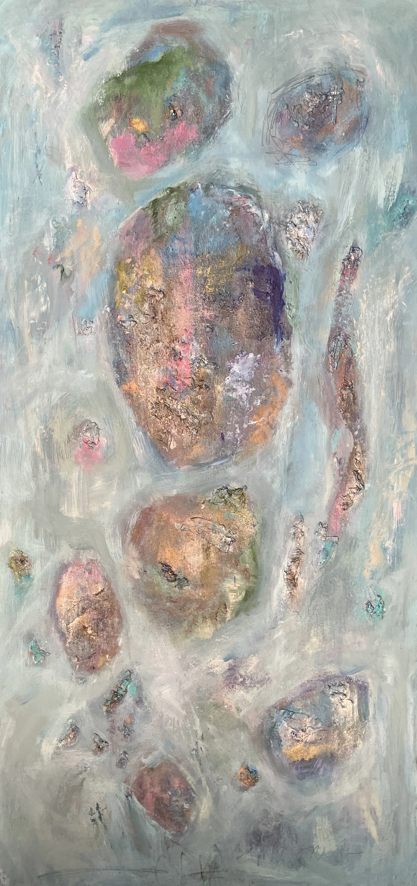 Archipelago #3, Oil on Wood panel 24" x 48"