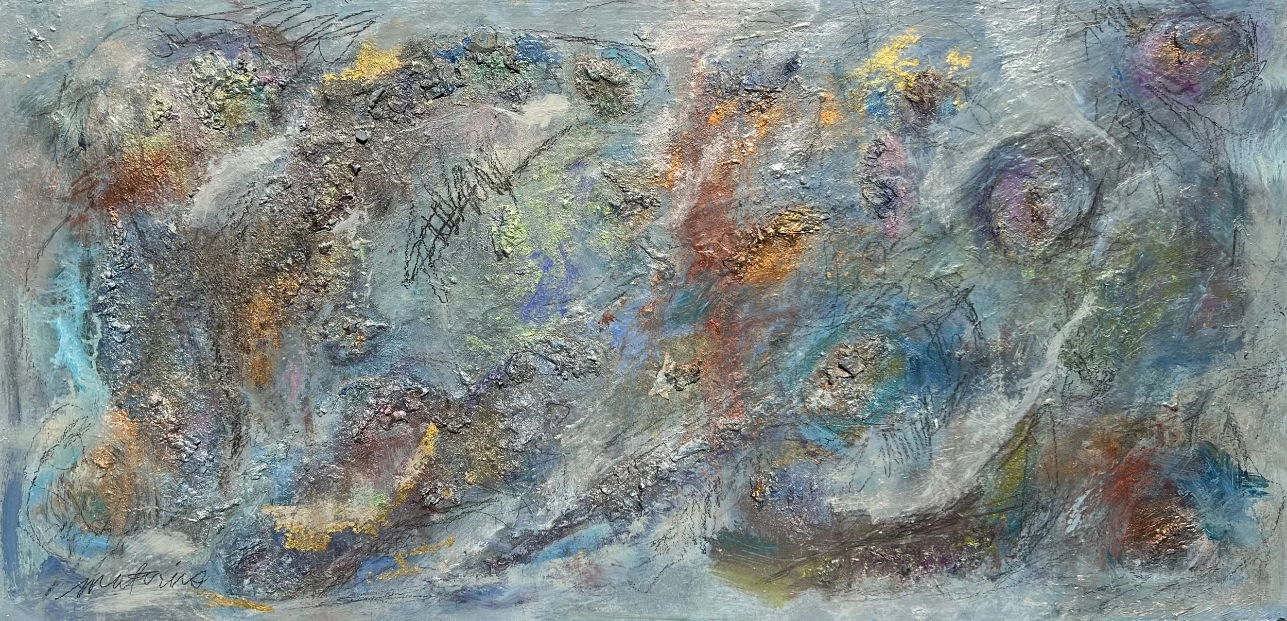 Archipelago #5, Oil on Wood Panel, 24" x 48" 