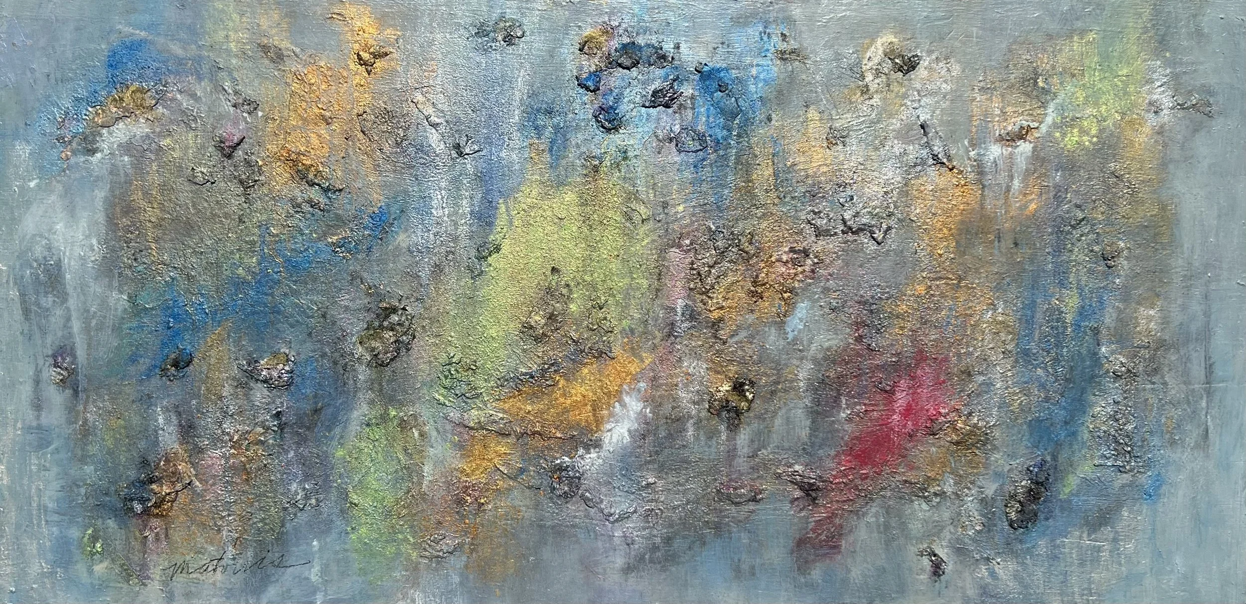Archipelago #2, Oil on Wood Panel 24" x 48" 