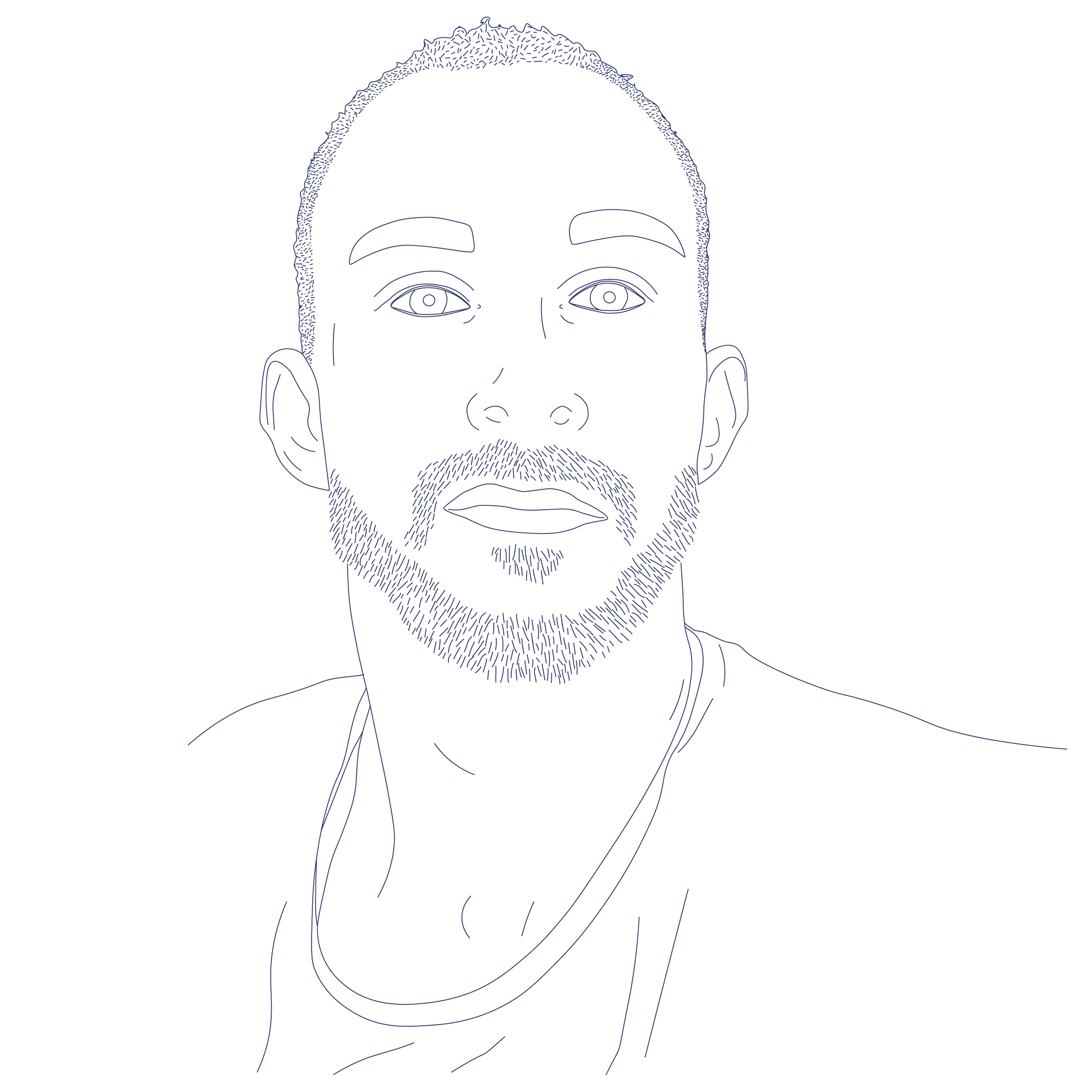 Portrait dessiné de Jimmy Verlyck